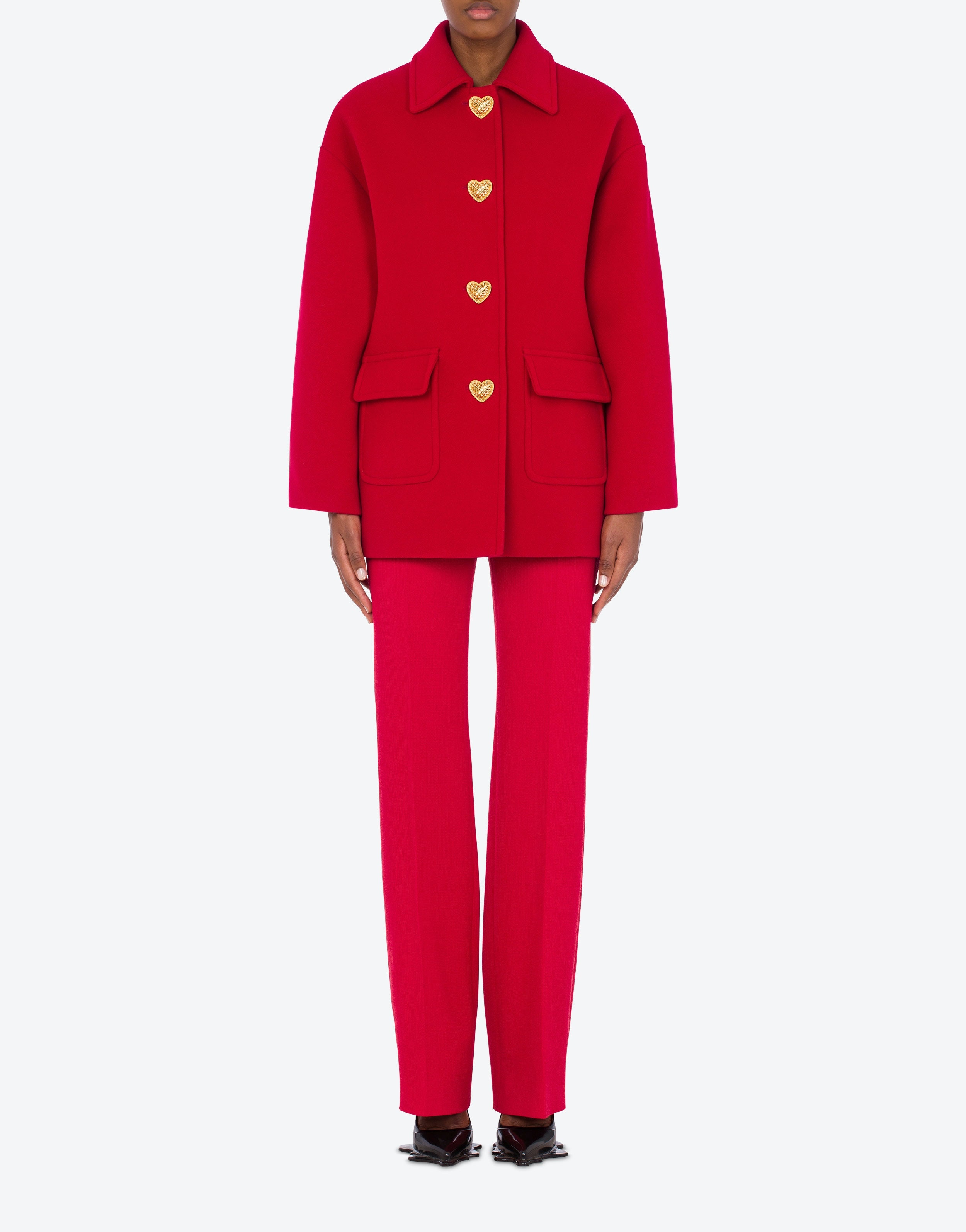 HEARTS BUTTONS CLOTH COAT - 2