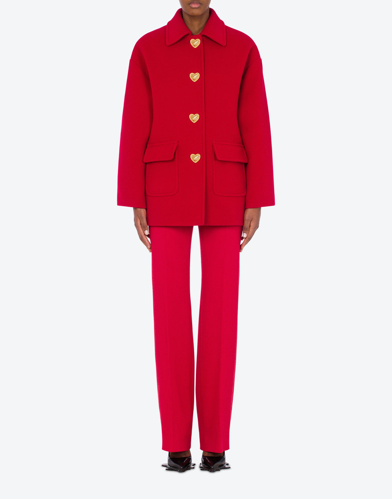 Moschino HEARTS BUTTONS CLOTH COAT outlook