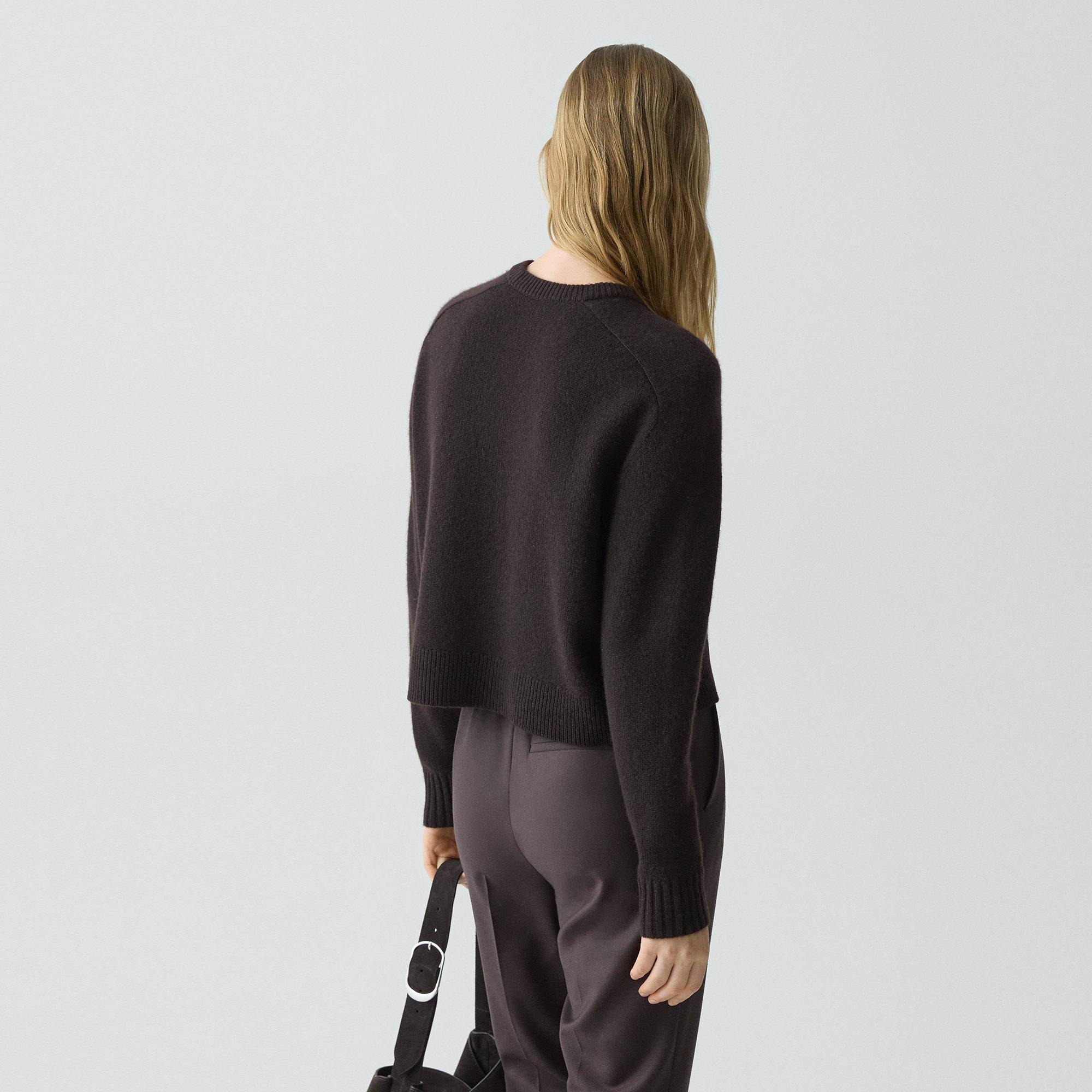 Cropped Crewneck Sweater in Cashmere - 4