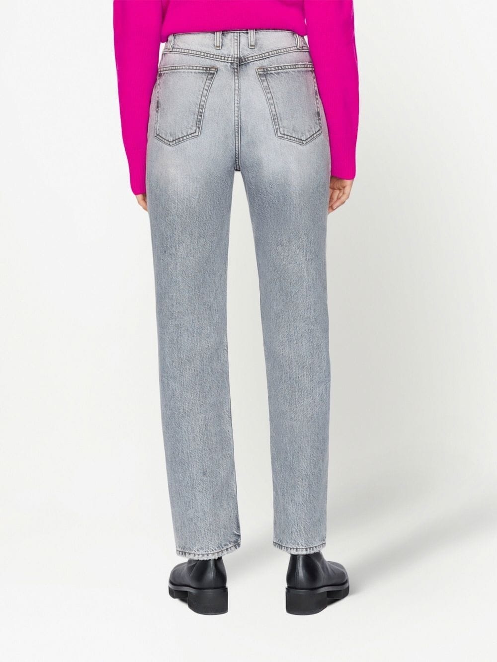 mid-rise straight jeans - 4