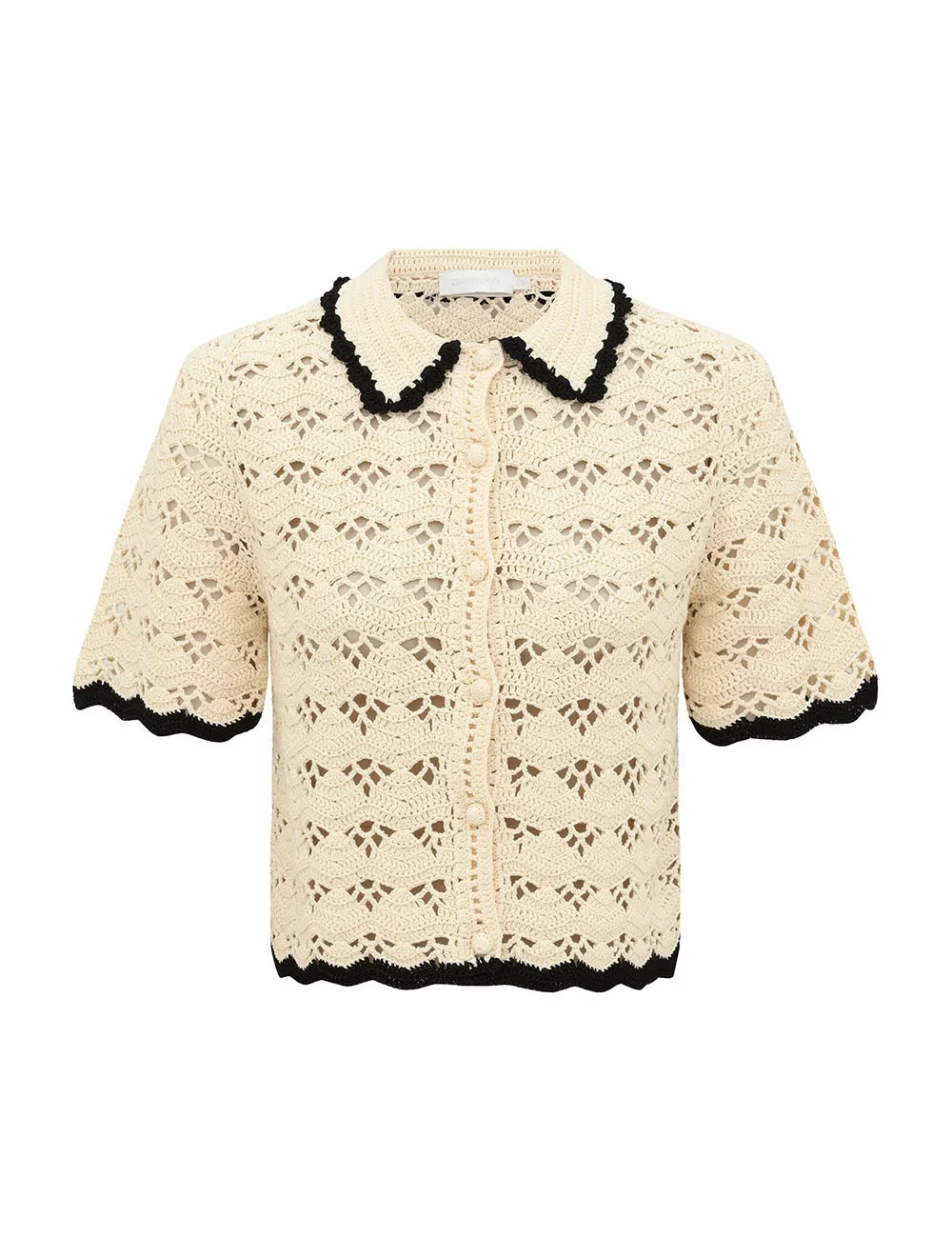 ASTER CROCHET POLO TOP - 1