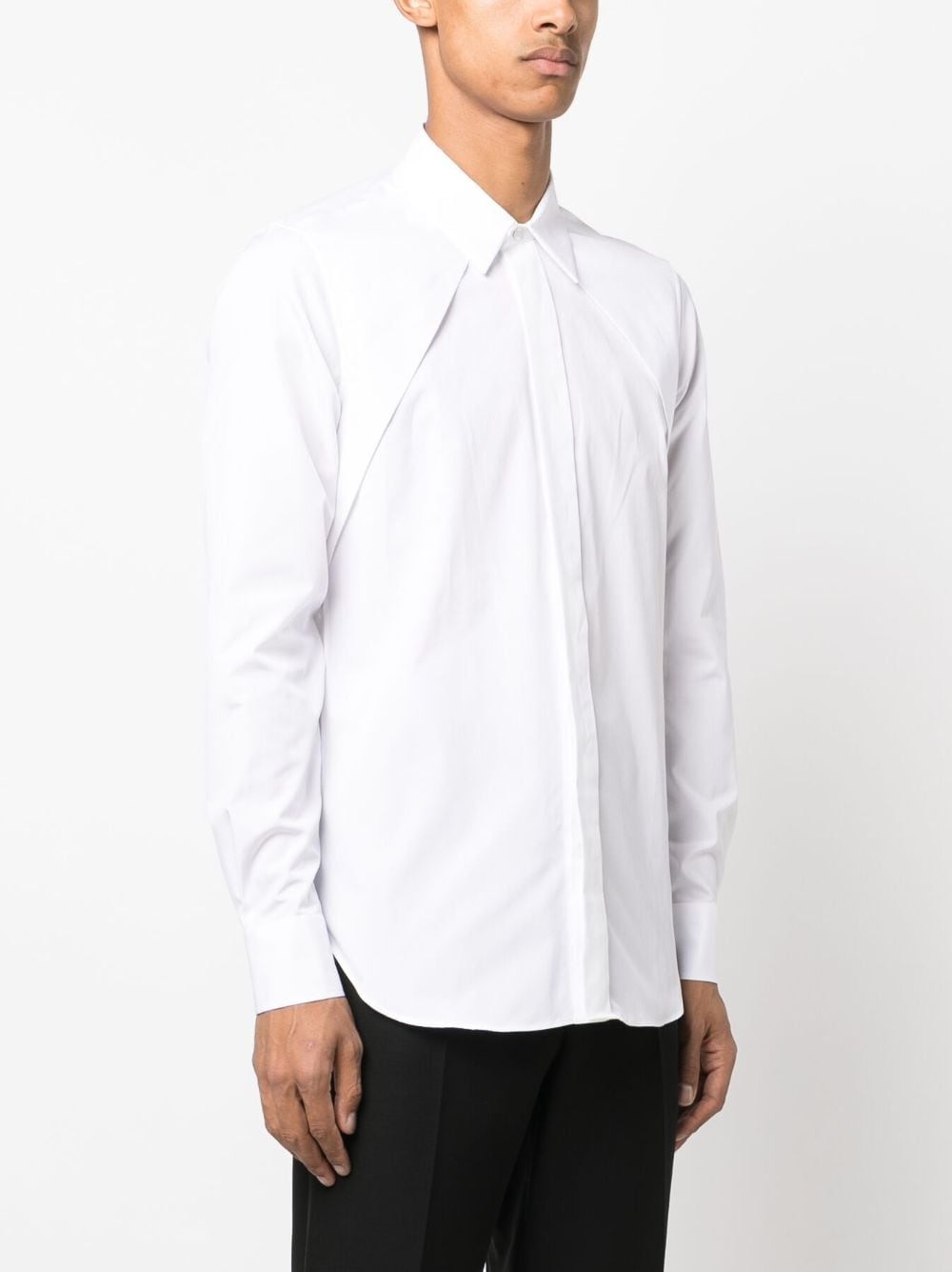 panelled cotton shirt - 3