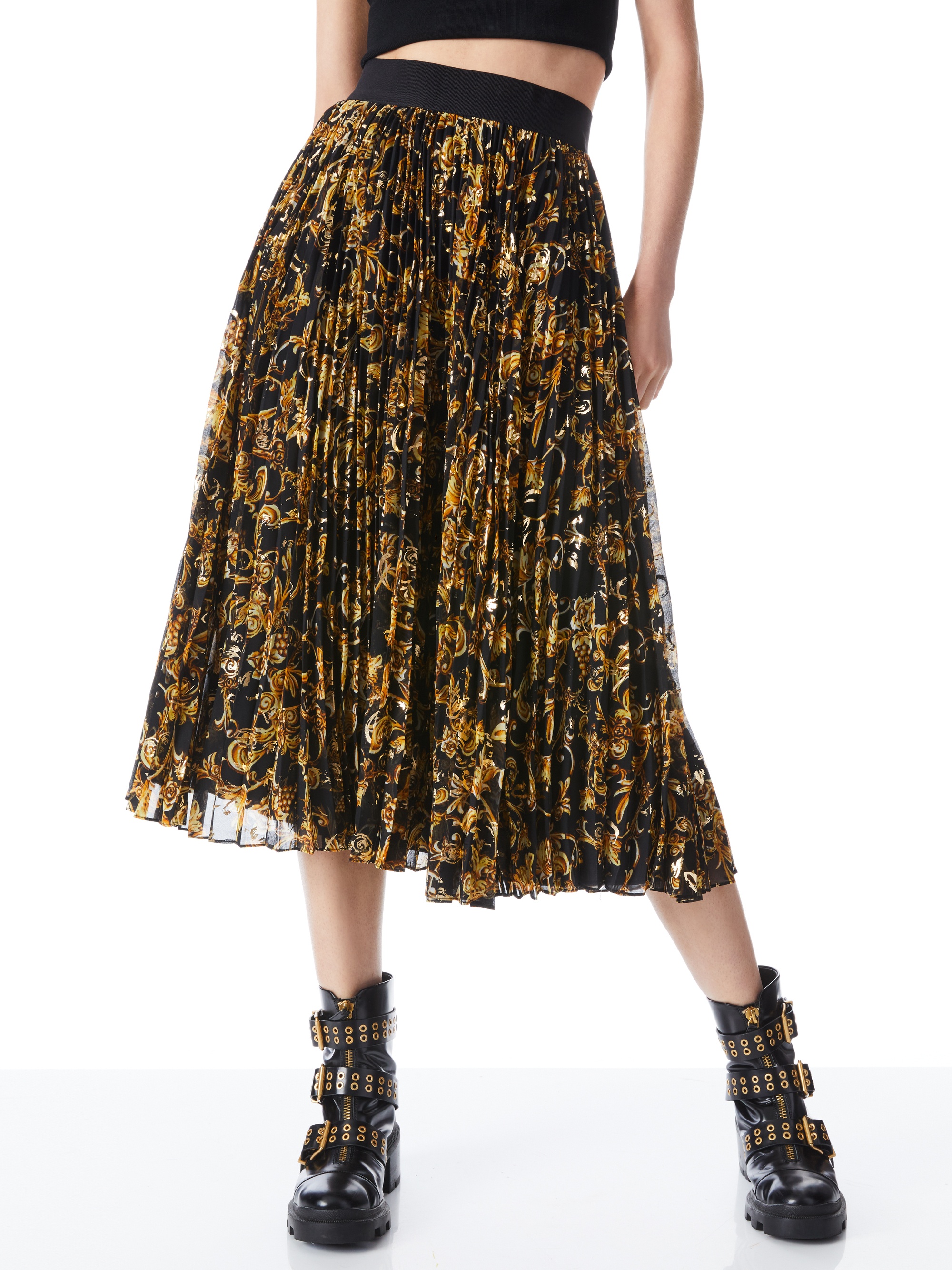 KATZ SUNBURST PLEATED MIDI SKIRT - 2