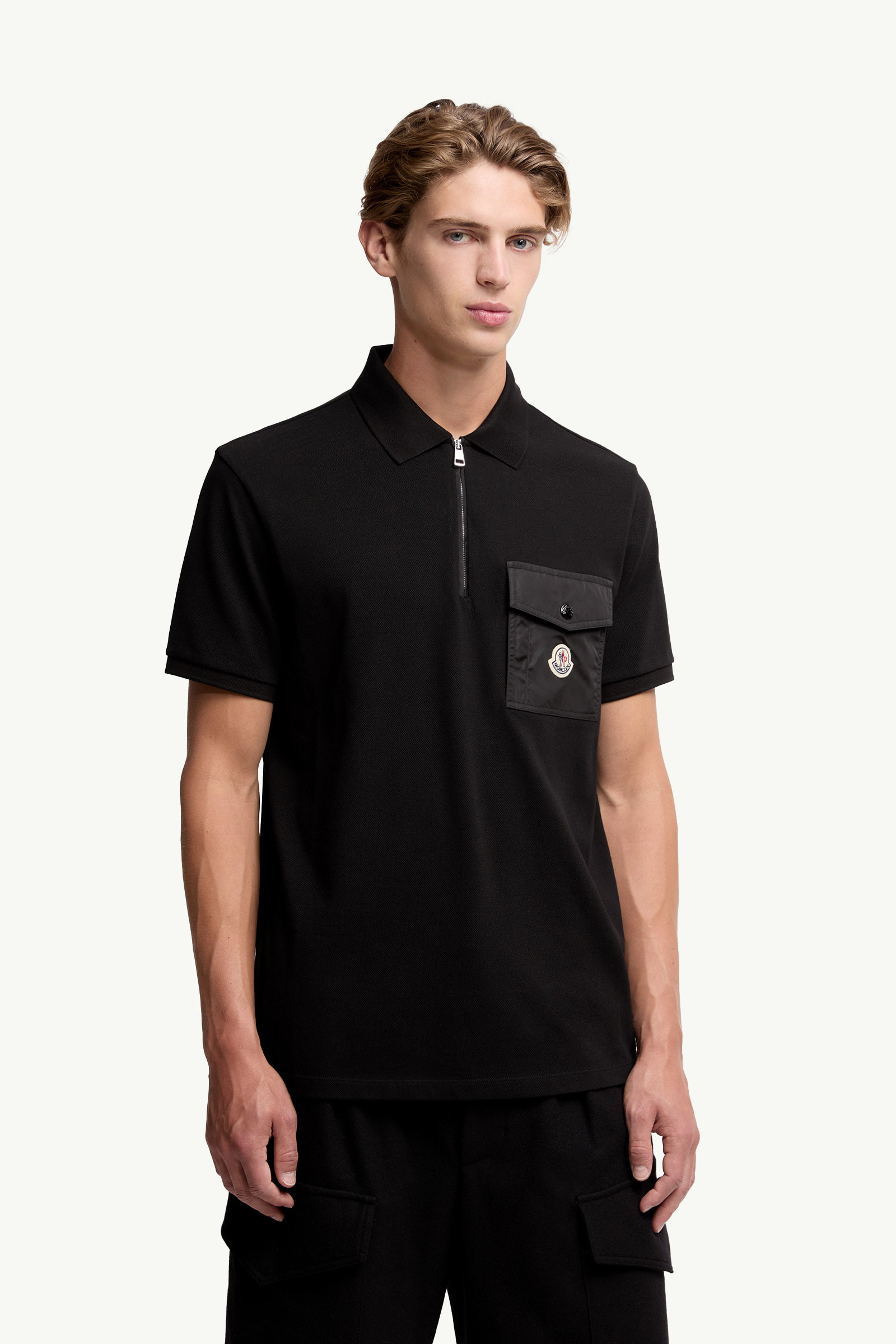 Cotton Piquet Polo Shirt with Pocket - 3