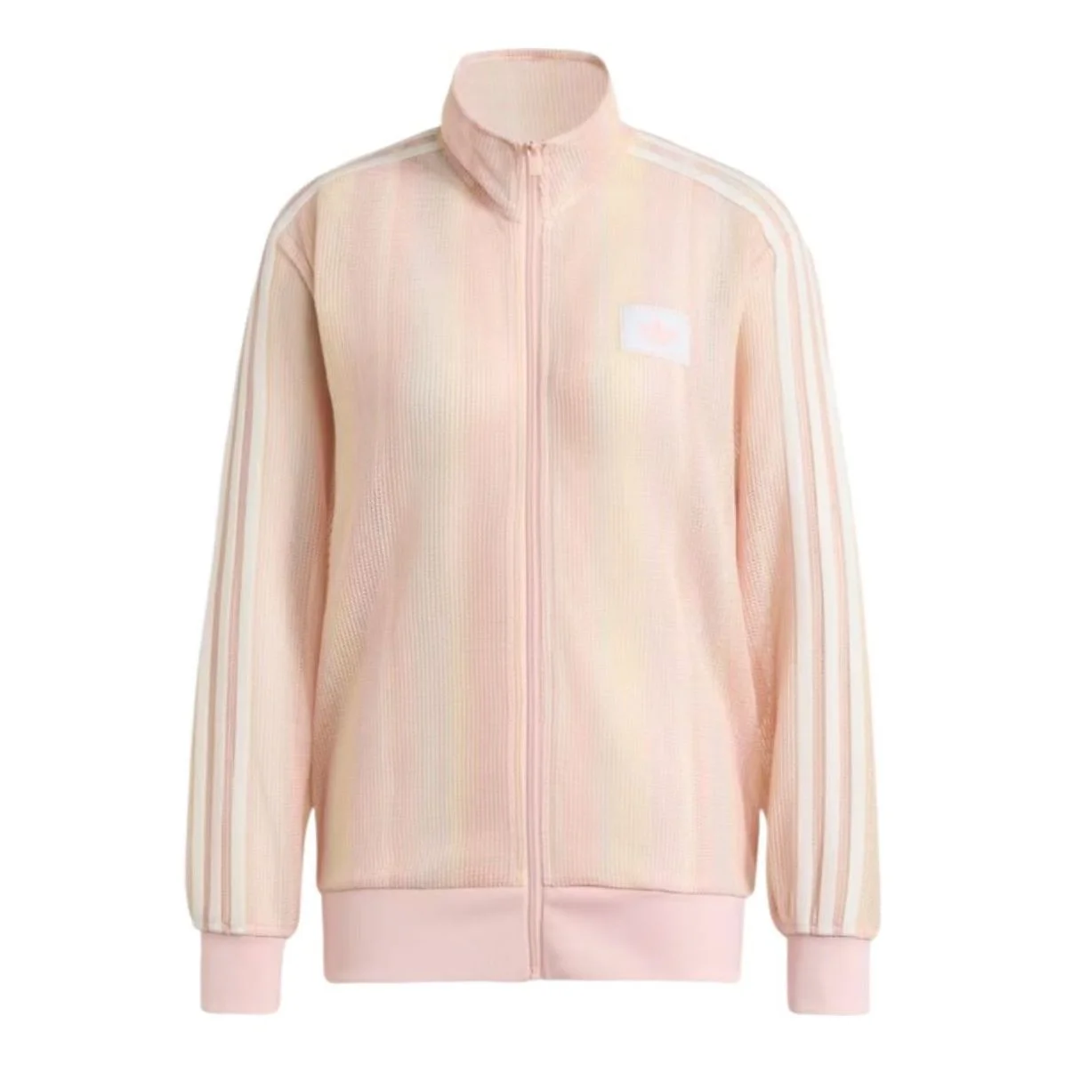 (WMNS) adidas Summer Glow Knitted Firebird Track Top Asia Sizing 'Sandy Pink' KY2031 - 1