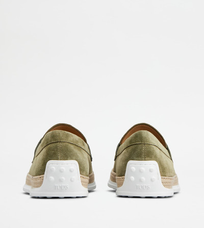 Tod's LOAFERS IN SUEDE - GREEN outlook