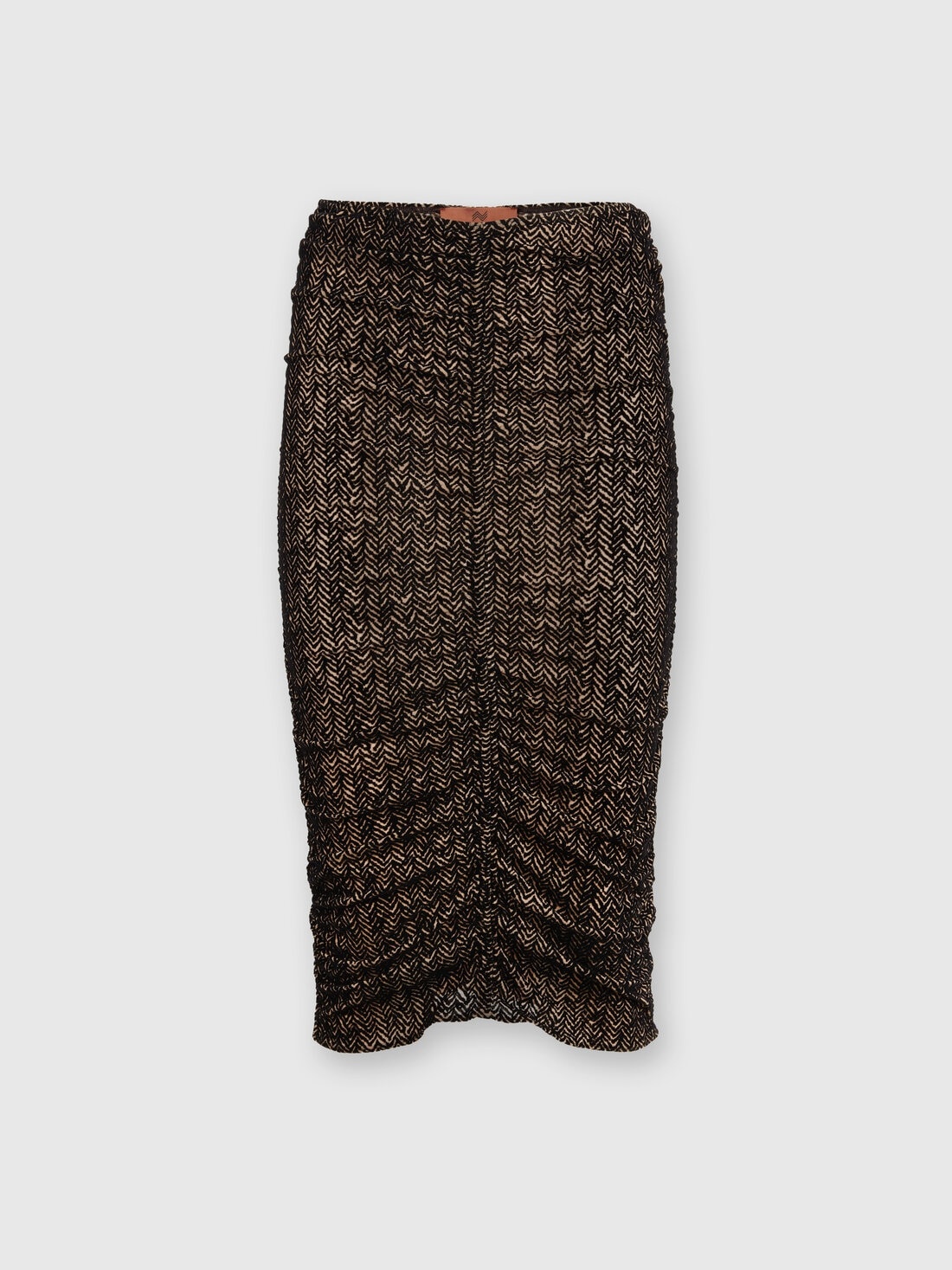 Zig zag tulle skirt with central gathering - 1
