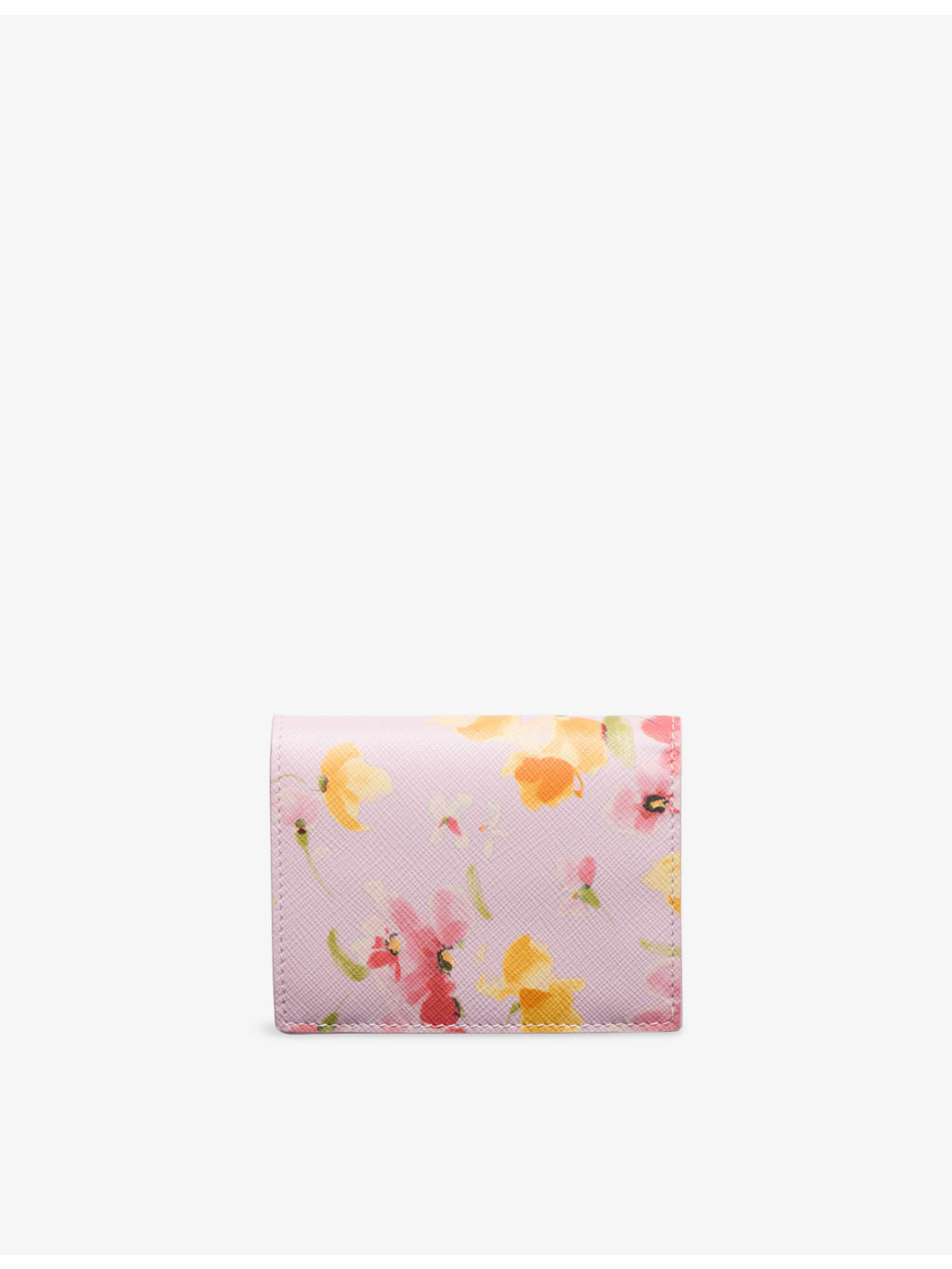 Floral-Print Leather Wallet - 4