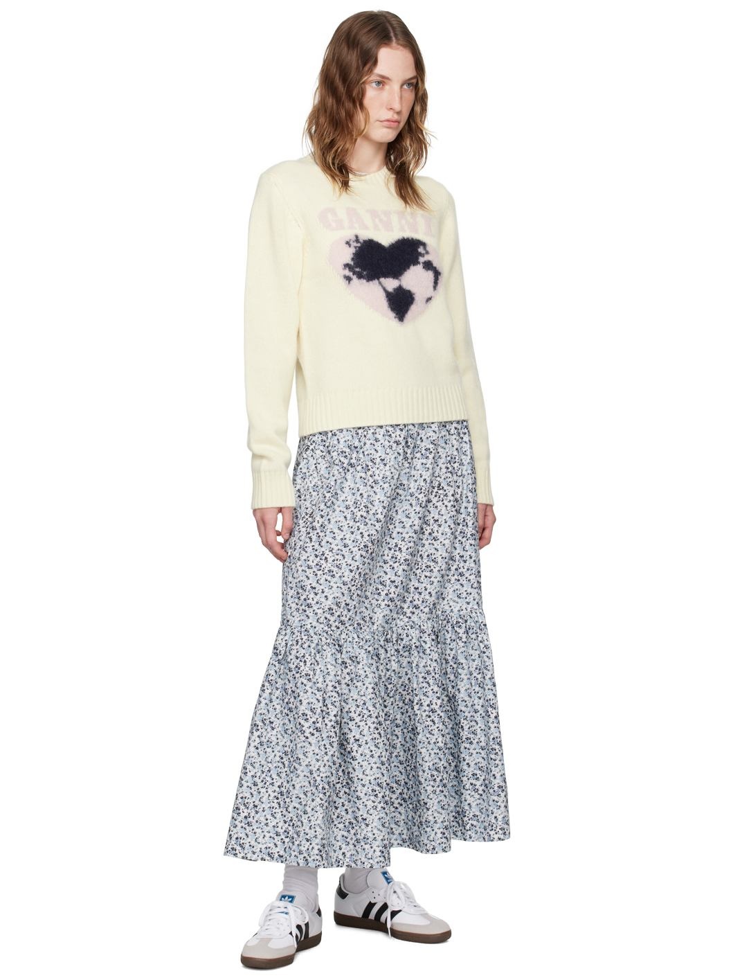 Blue Flounce Maxi Skirt - 4