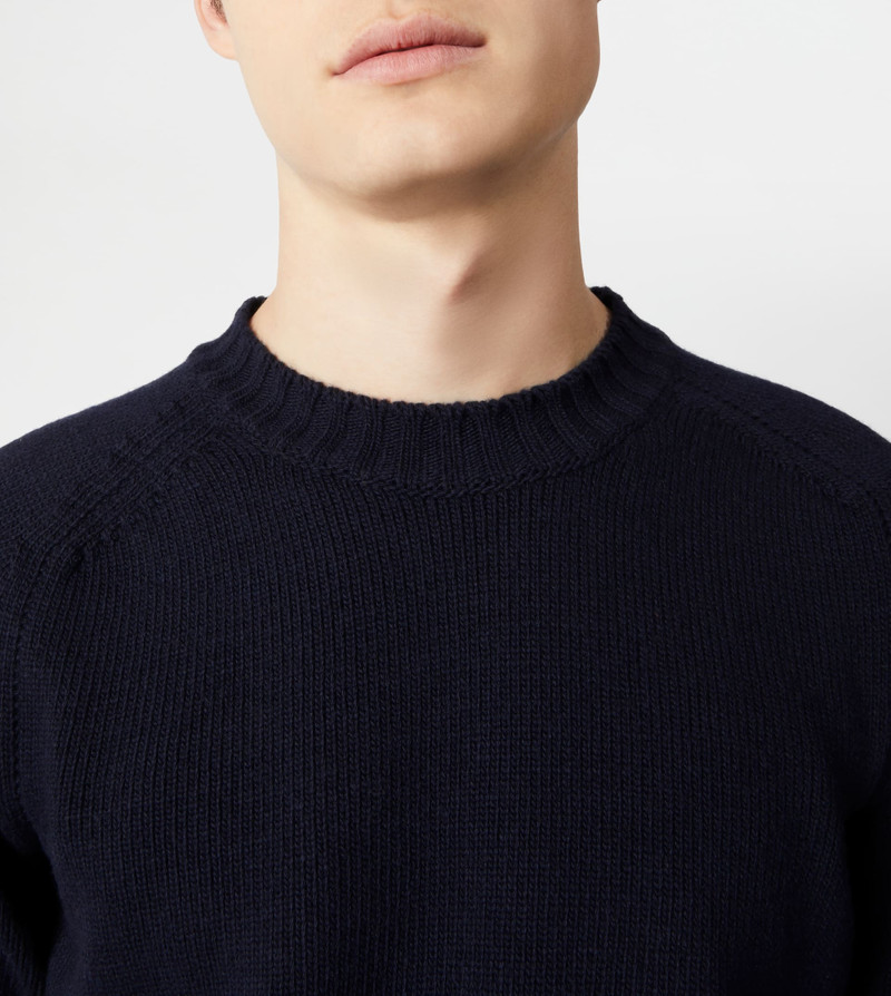 CASHMERE BLEND ROUND NECK JUMPER - BLUE 3