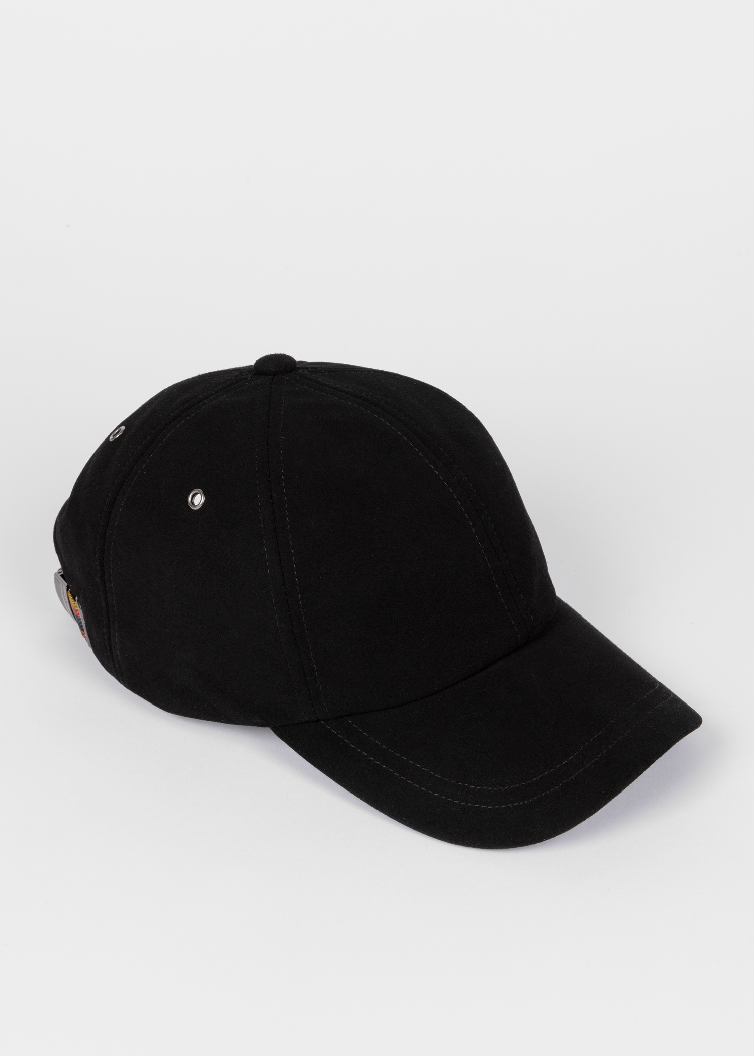 Black Suede Baseball Cap - 2