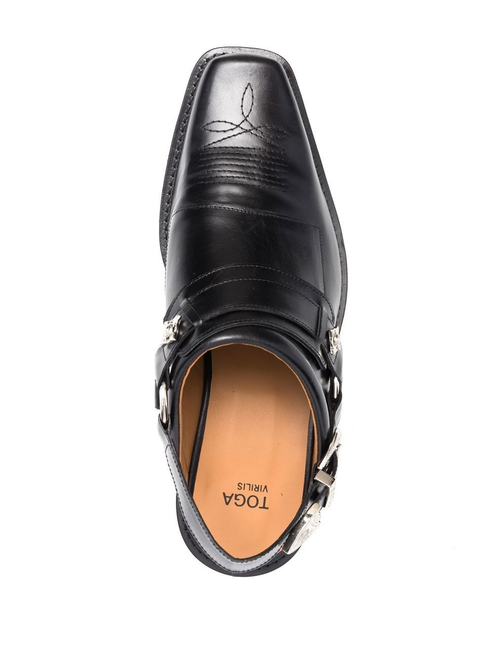leather slingback loafers - 4