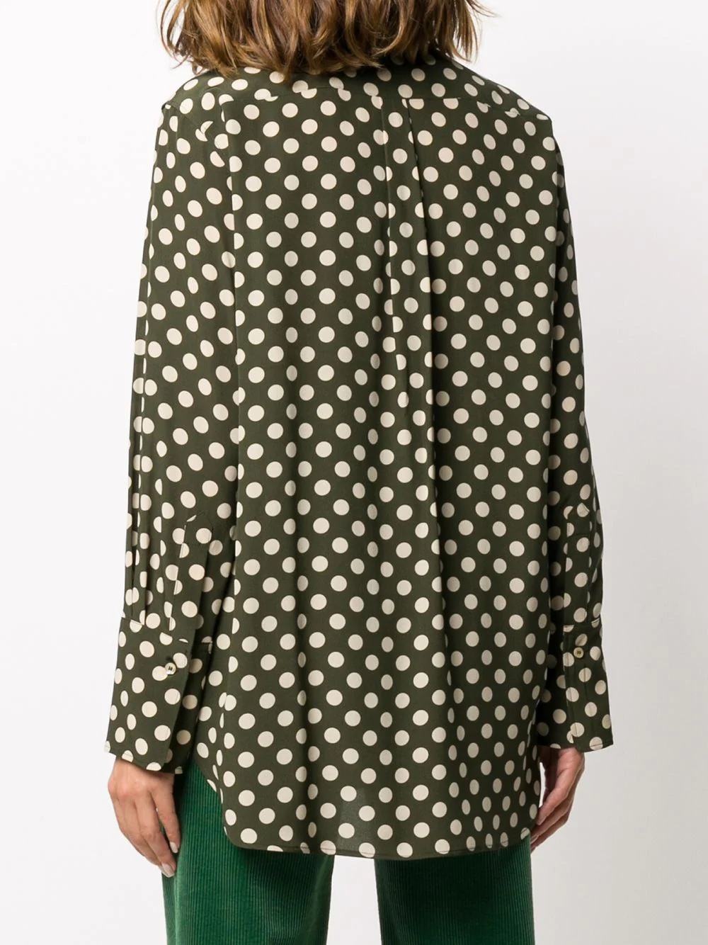 polka-dot silk shirt - 4