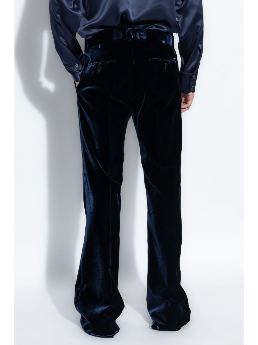 logo-plaque wide-leg trousers - 4
