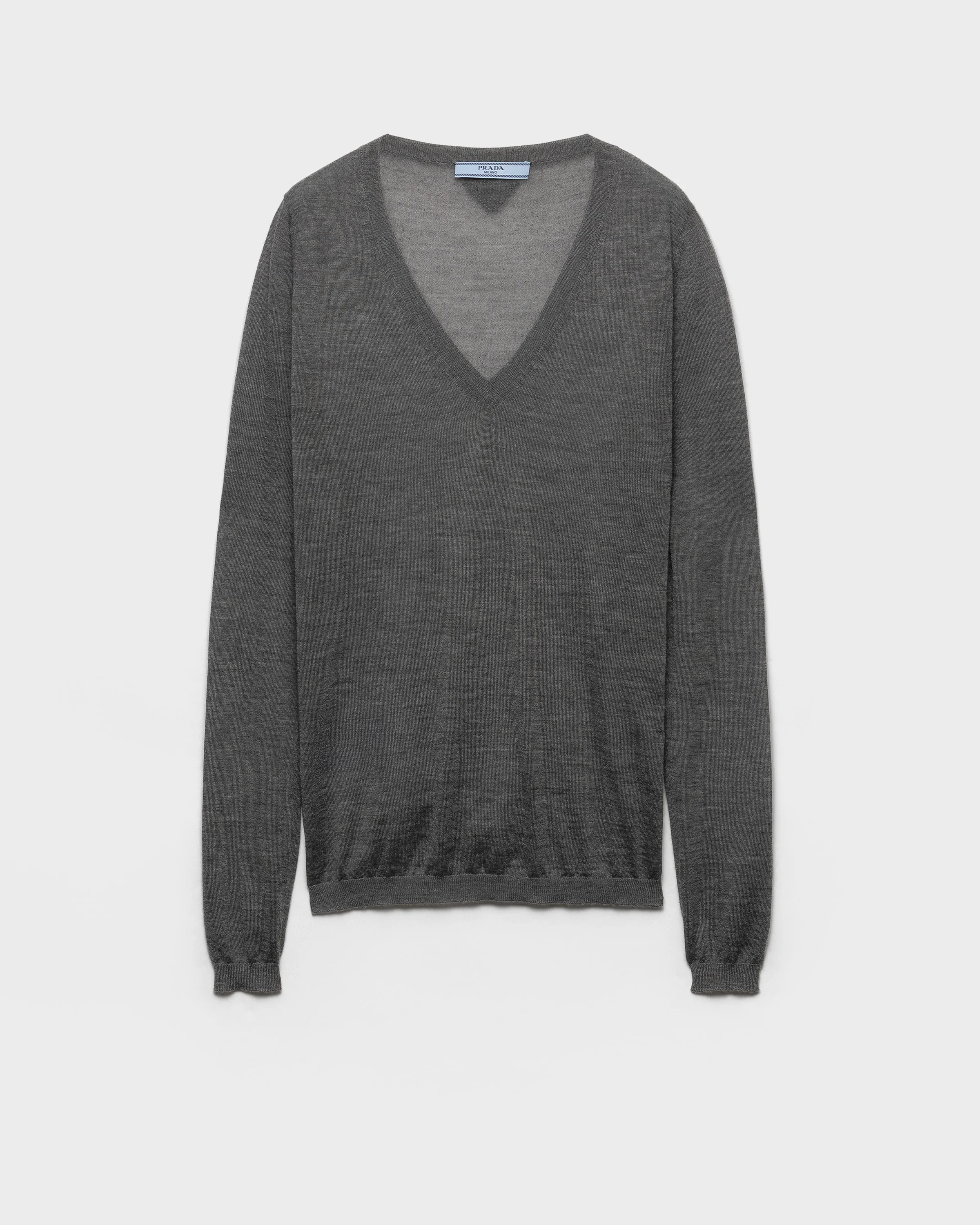 Cashmere and silk V-neck sweater - 1