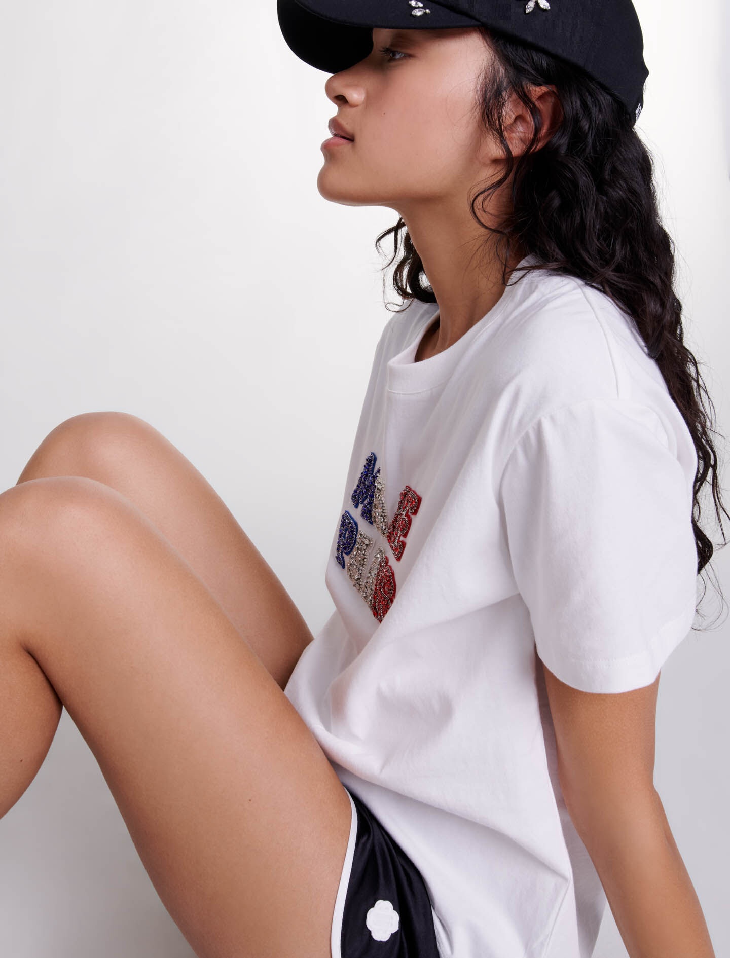Maje Paris rhinestone T-shirt - 7