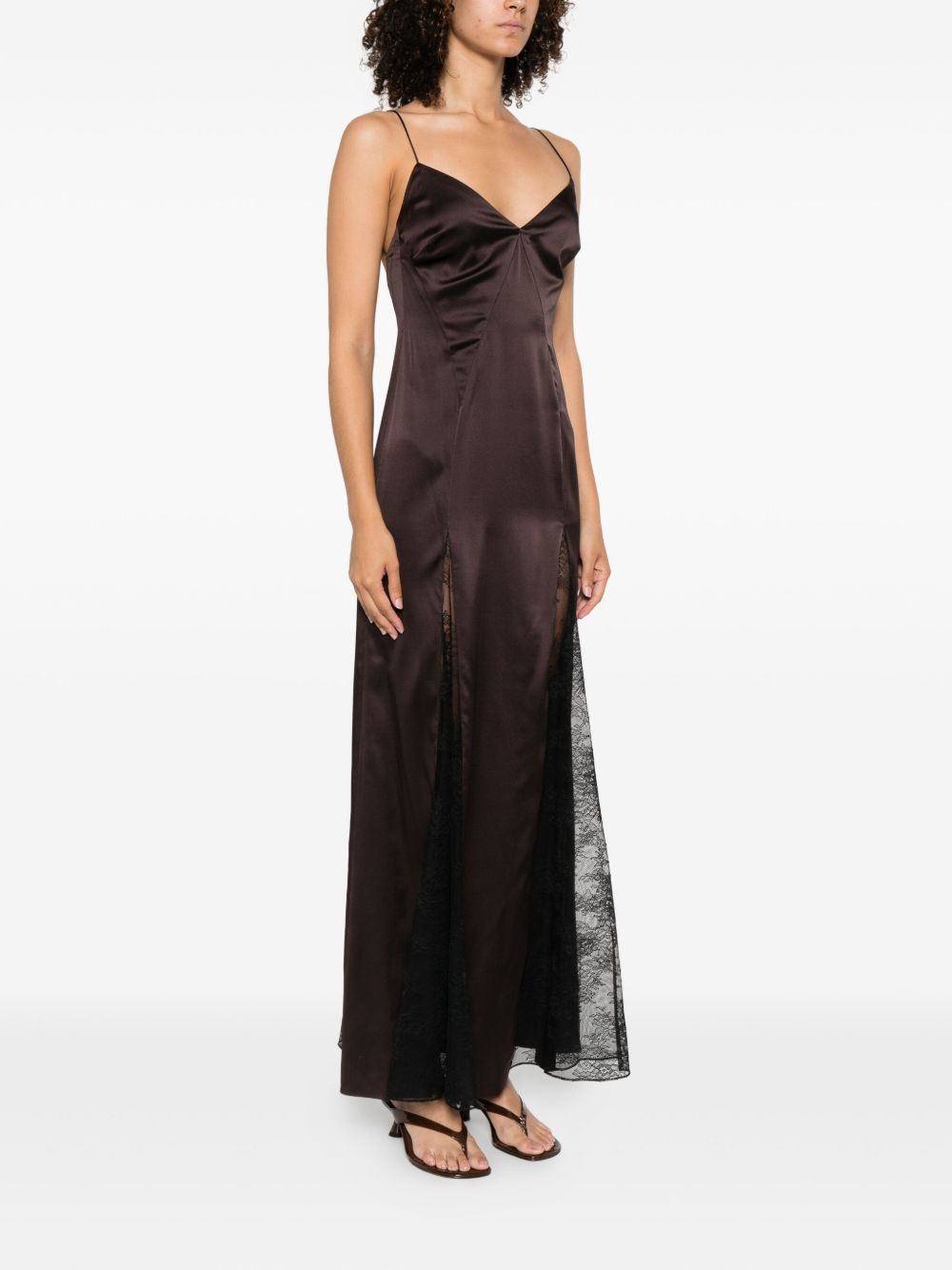 Trinity lace-insert maxi dress - 3