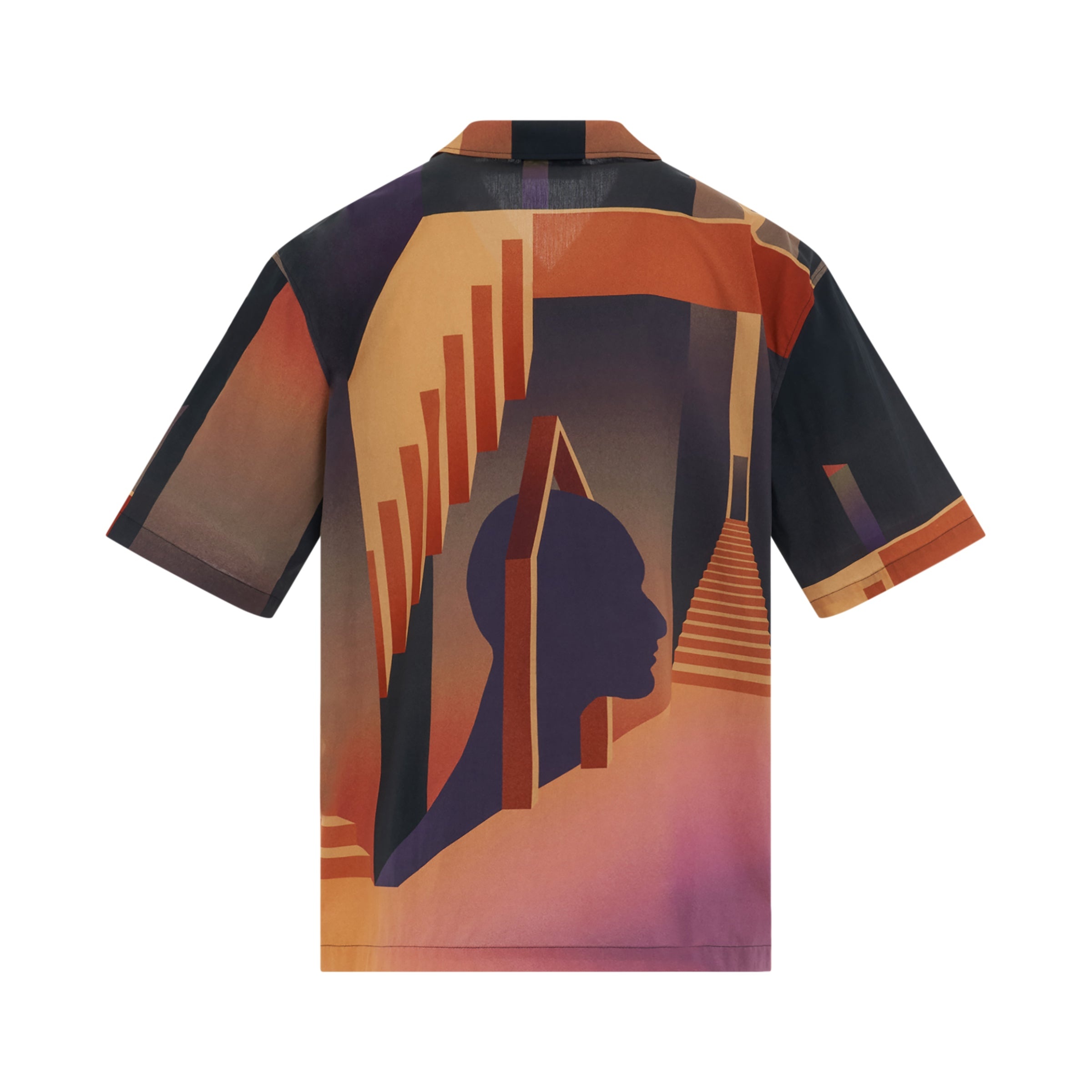 Graphic Bowling Shirt in Warm Desert - 4