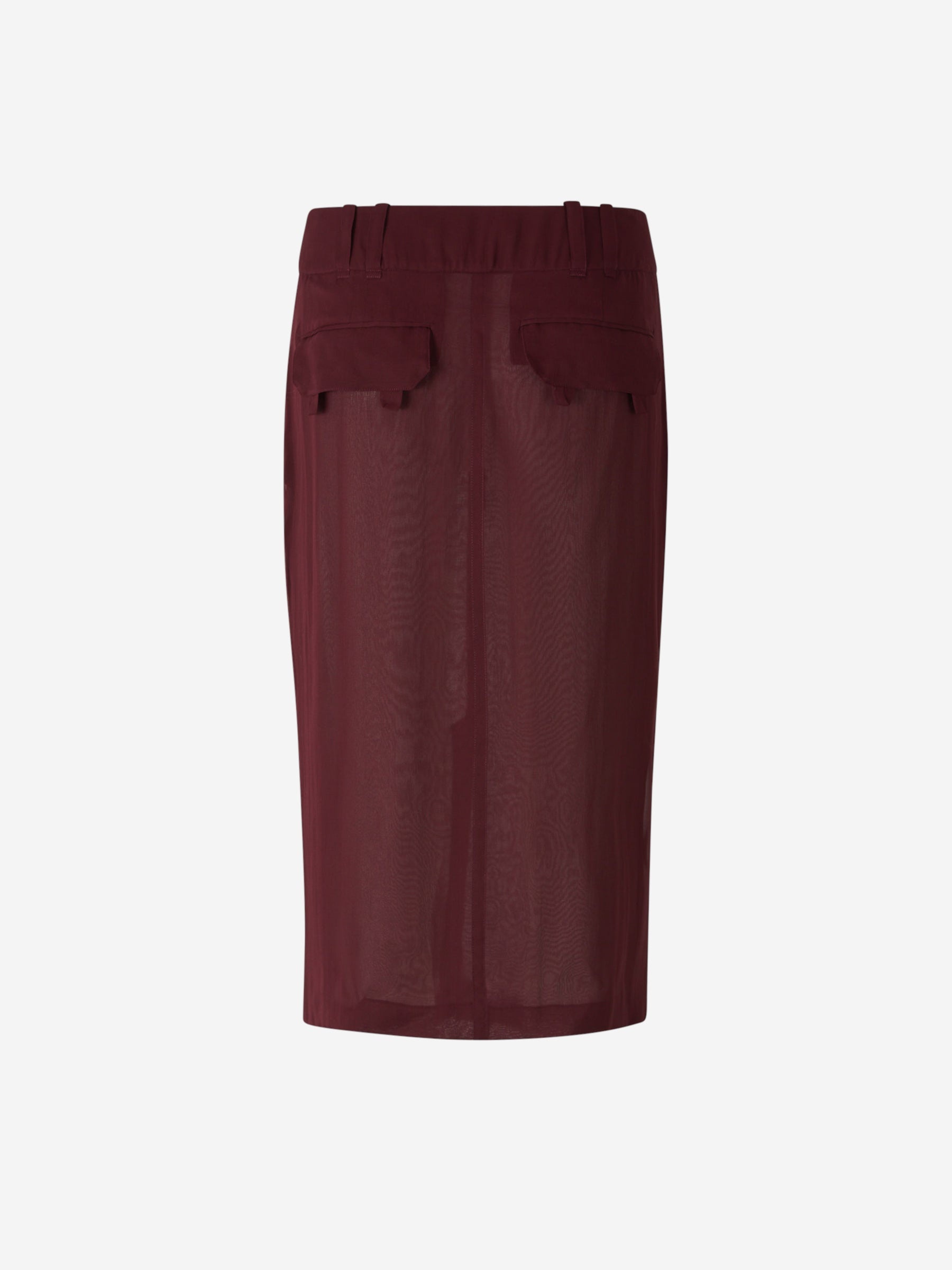 SILK MIDI SKIRT - 3