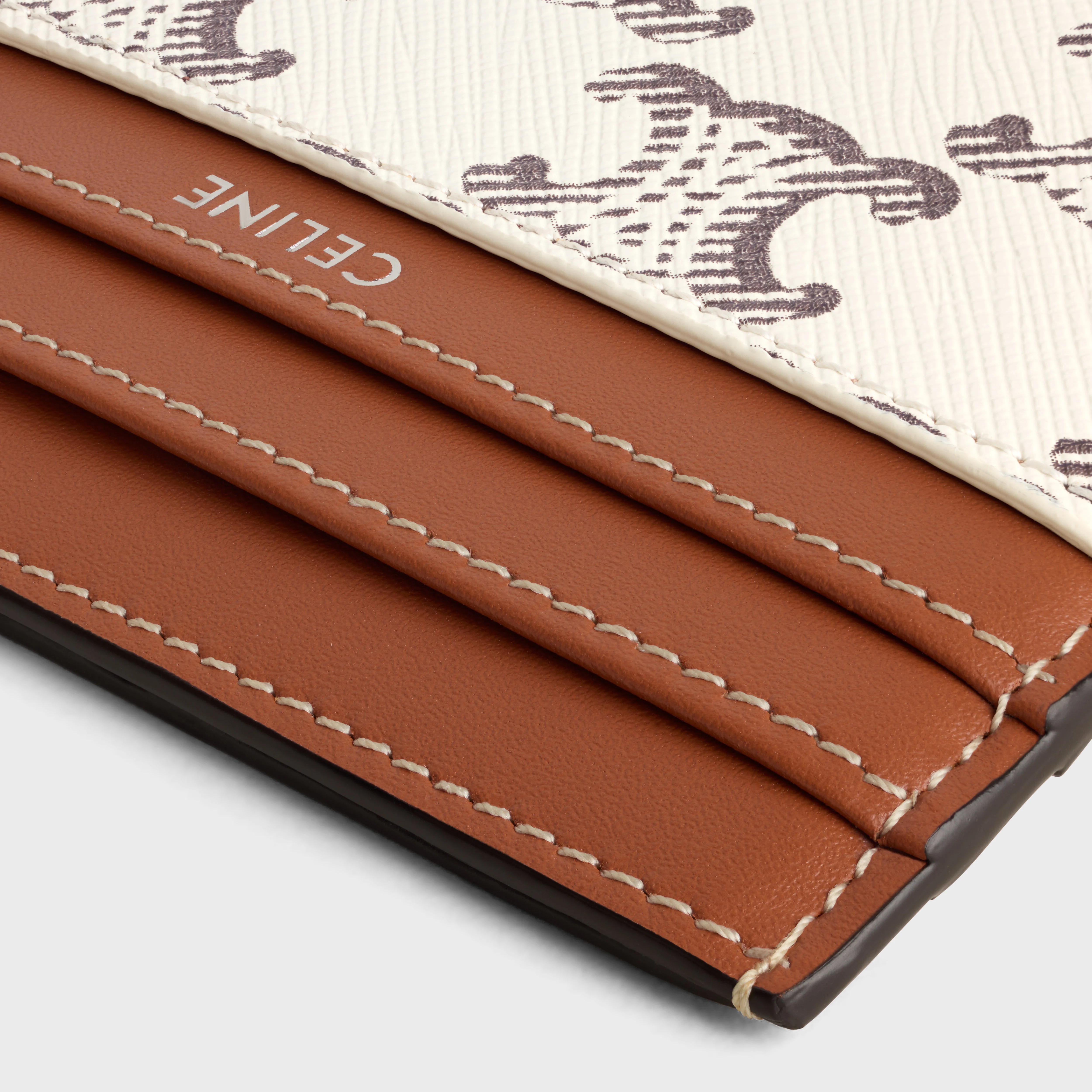 LARGE CARD HOLDER in Triomphe Canvas and calfskin - 4