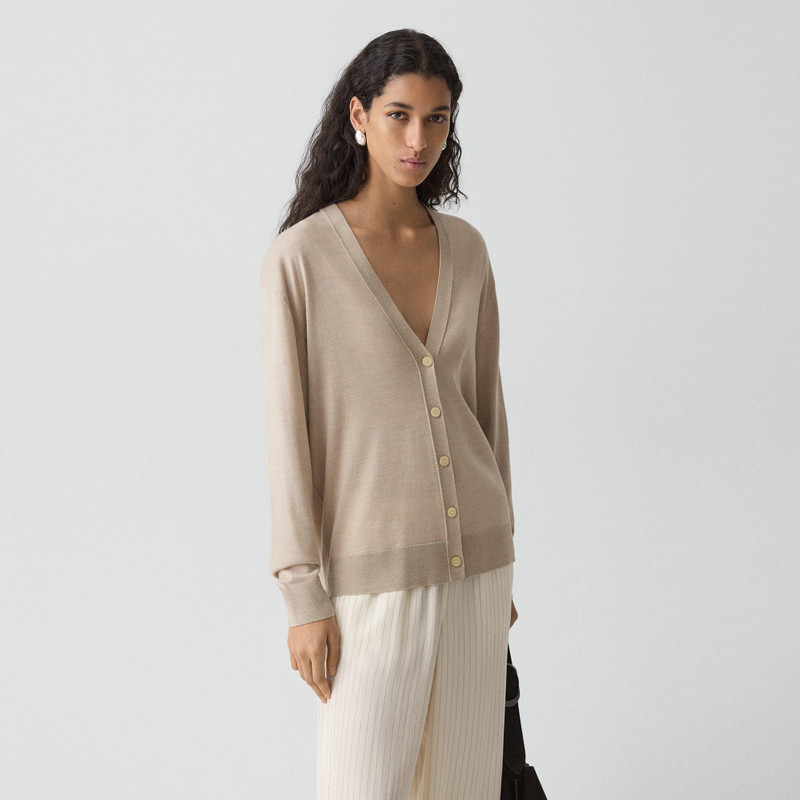 Relaxed V-Neck Cardigan in Regal Wool 2
