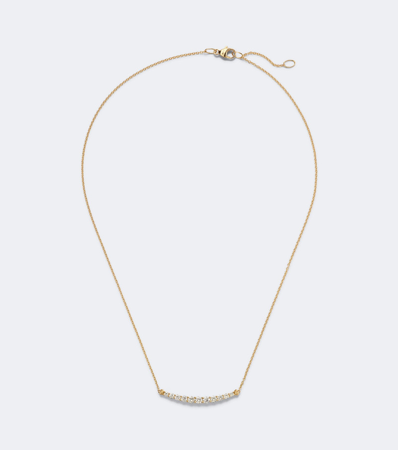 Petite Pavé 18kt gold necklace with diamonds 1