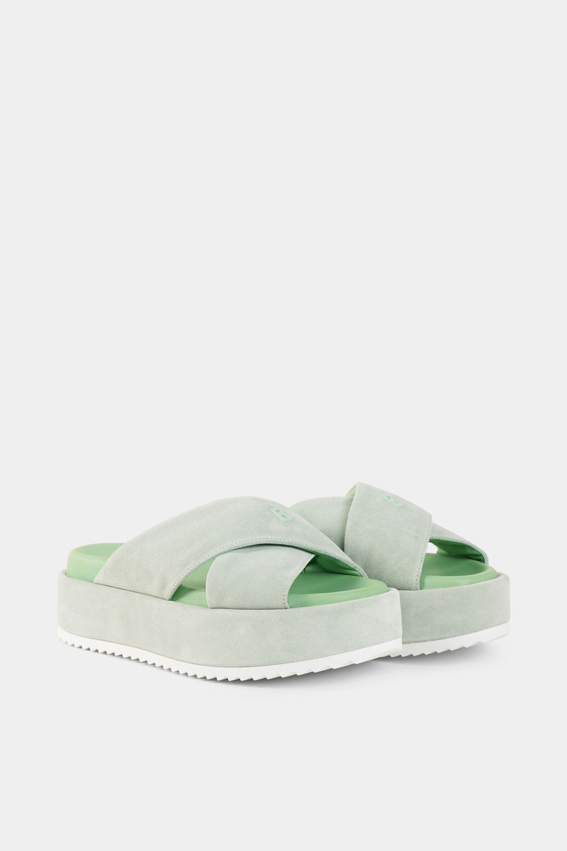 Sorrento platform sandals in Mint 3