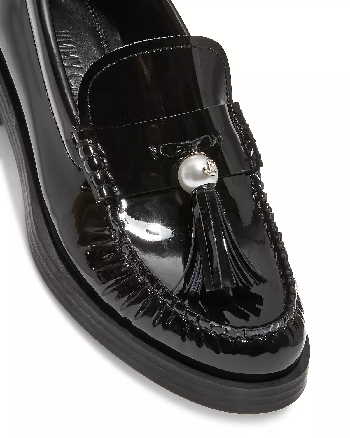 Women's Addie Patent Leather Imitation Pearl Tassel Loafers - 5