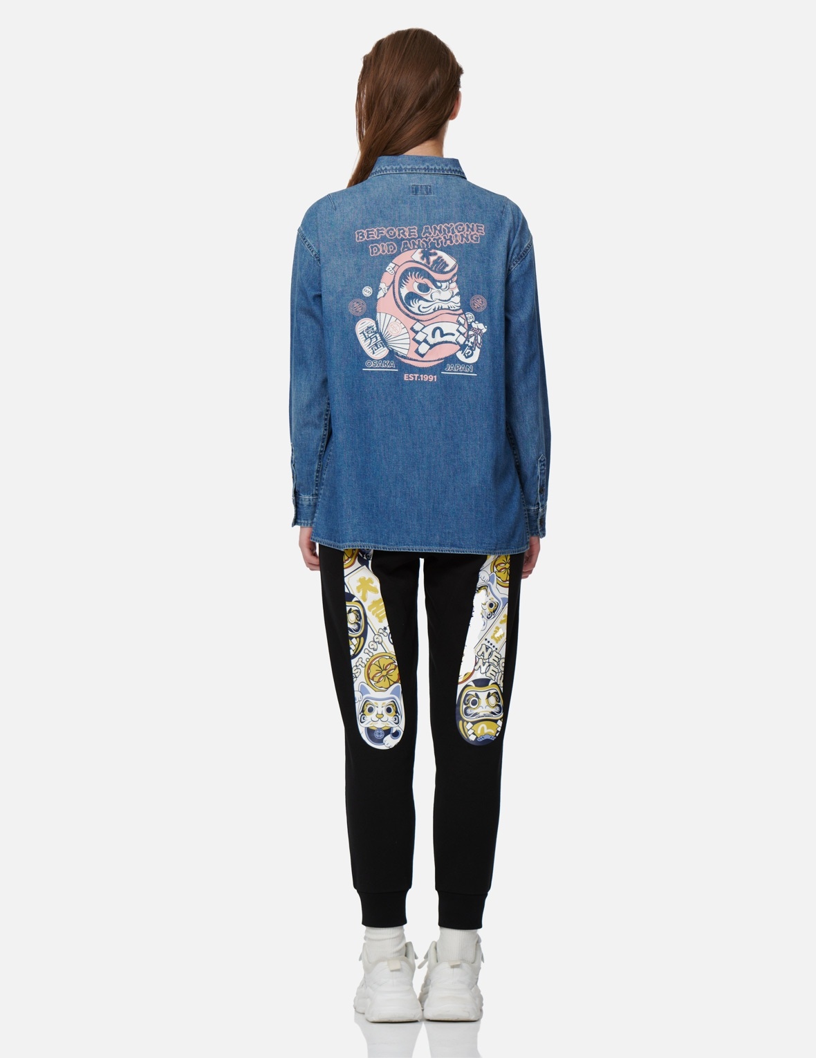 EVISU SQUAD DAICOCK PRINT SWEATPANTS - 5