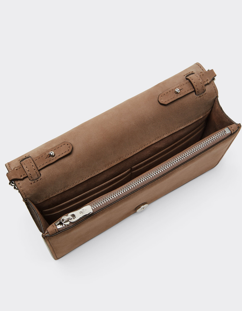 Ferrari GT wallet in shaded nubuck with chain shoulder strap 5