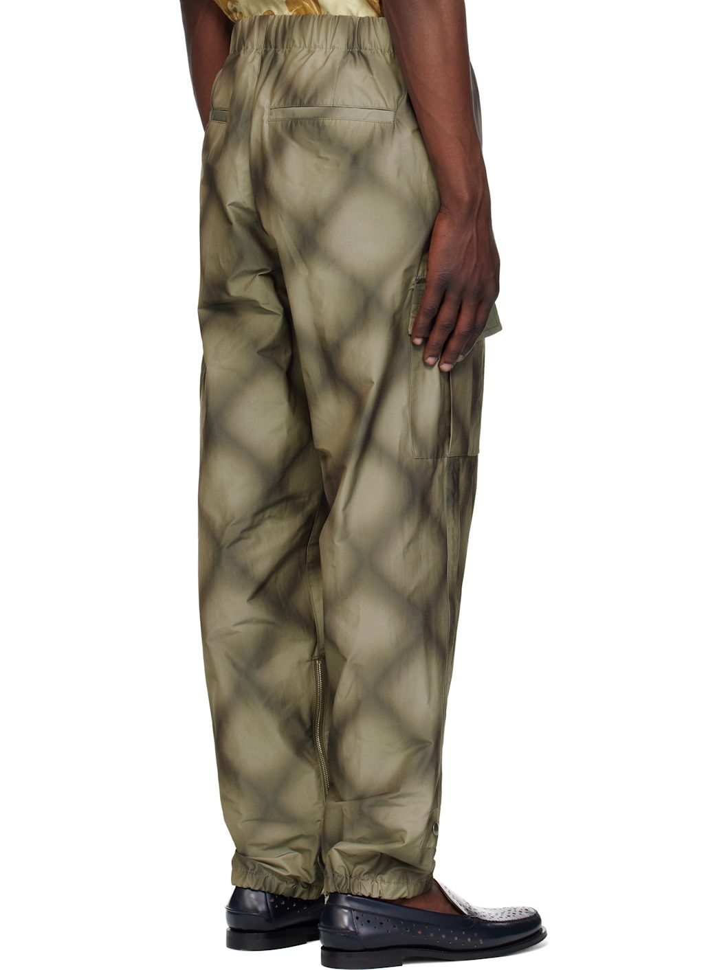 Gray Check Cargo Pants - 3