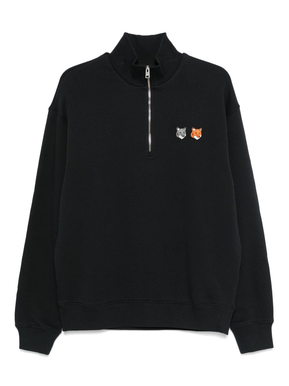 Double Bold Fox Head Cotton Sweatshirt - 1