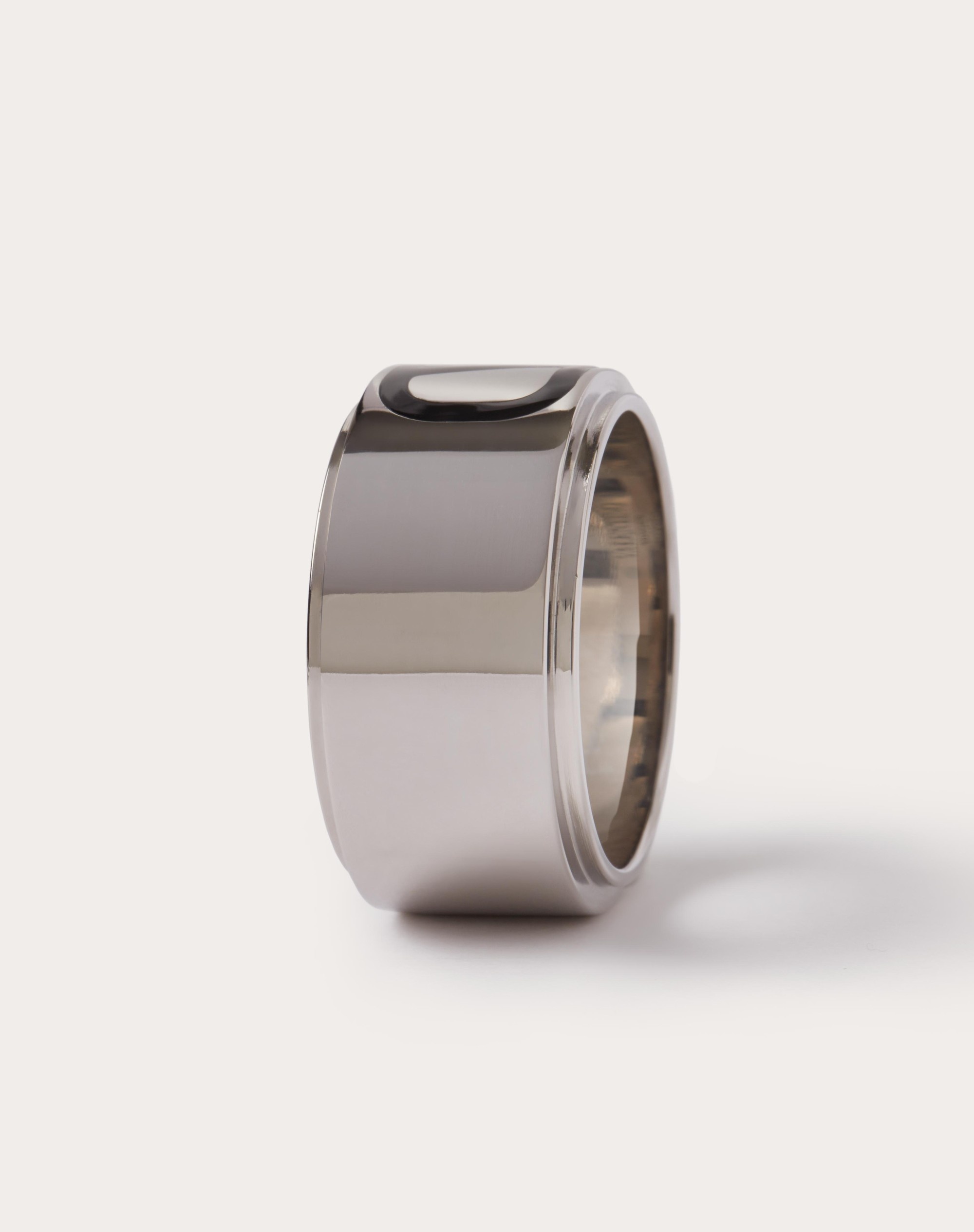 VLOGO SIGNATURE METAL AND ENAMEL RING - 3