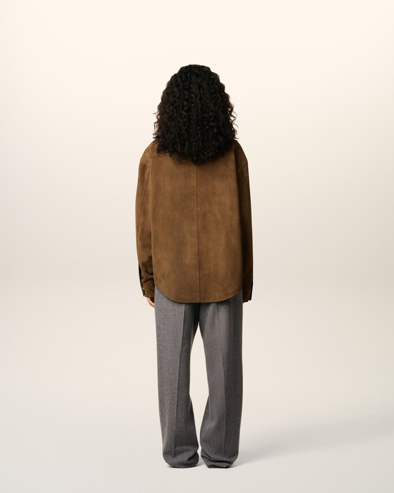 BROWN LEATHER OVERSHIRT 4