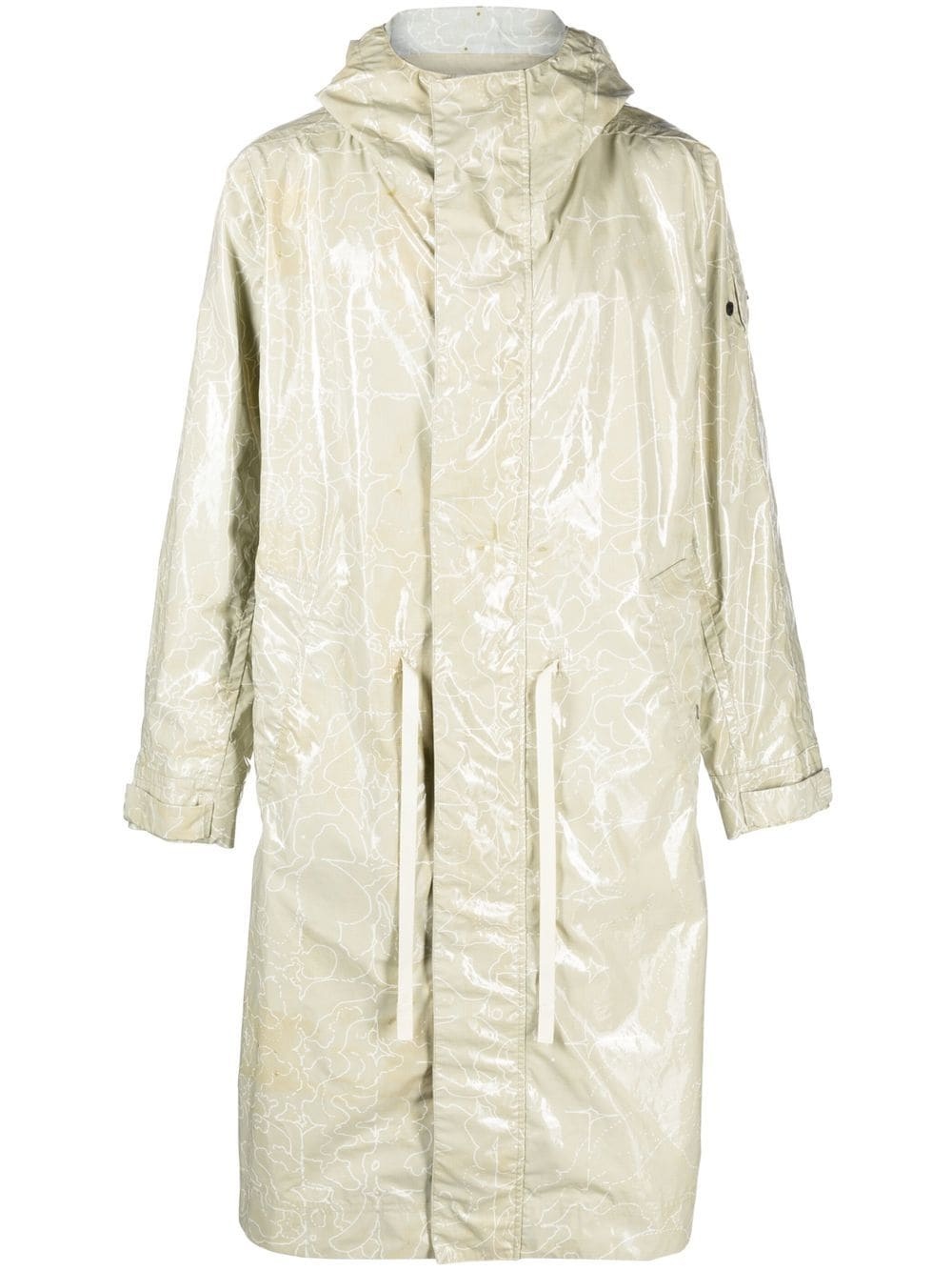 graphic-print hooded raincoat - 1