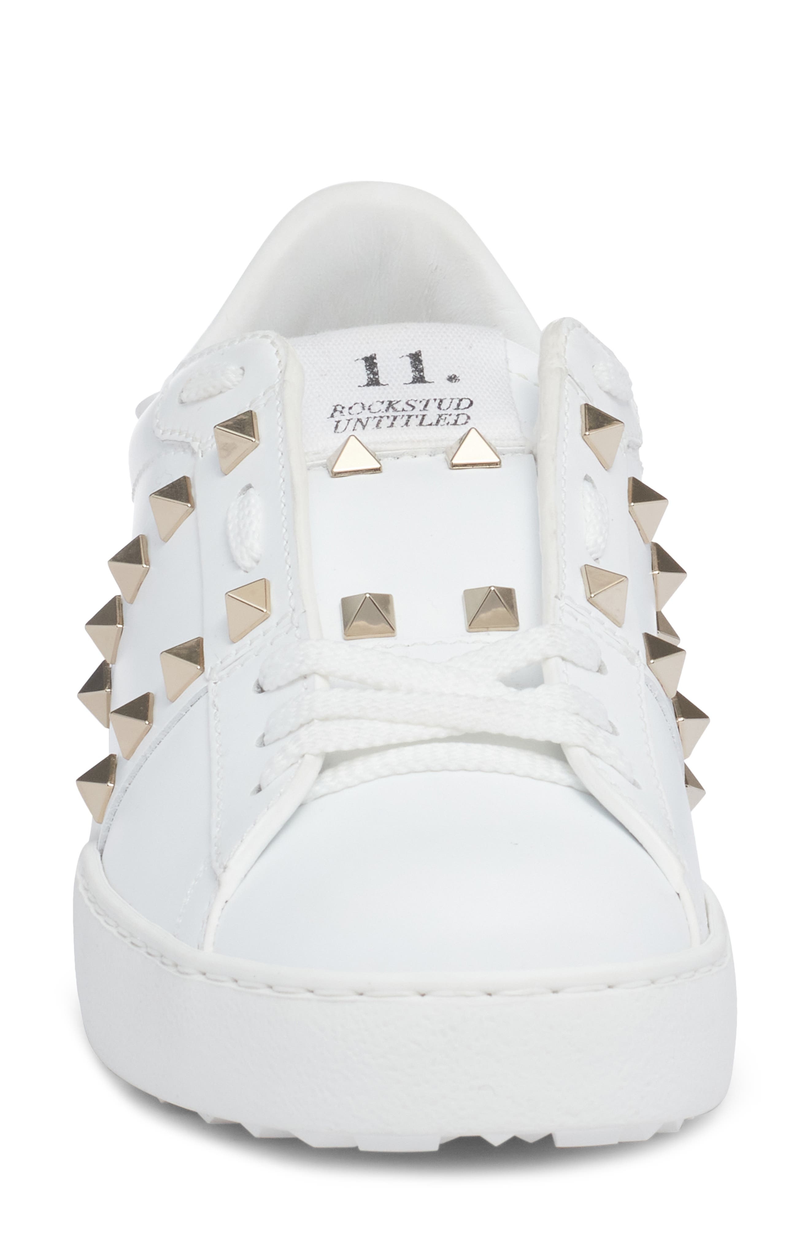 Valentino Garavani Rockstud Sneaker in White Leather at Nordstrom - 4