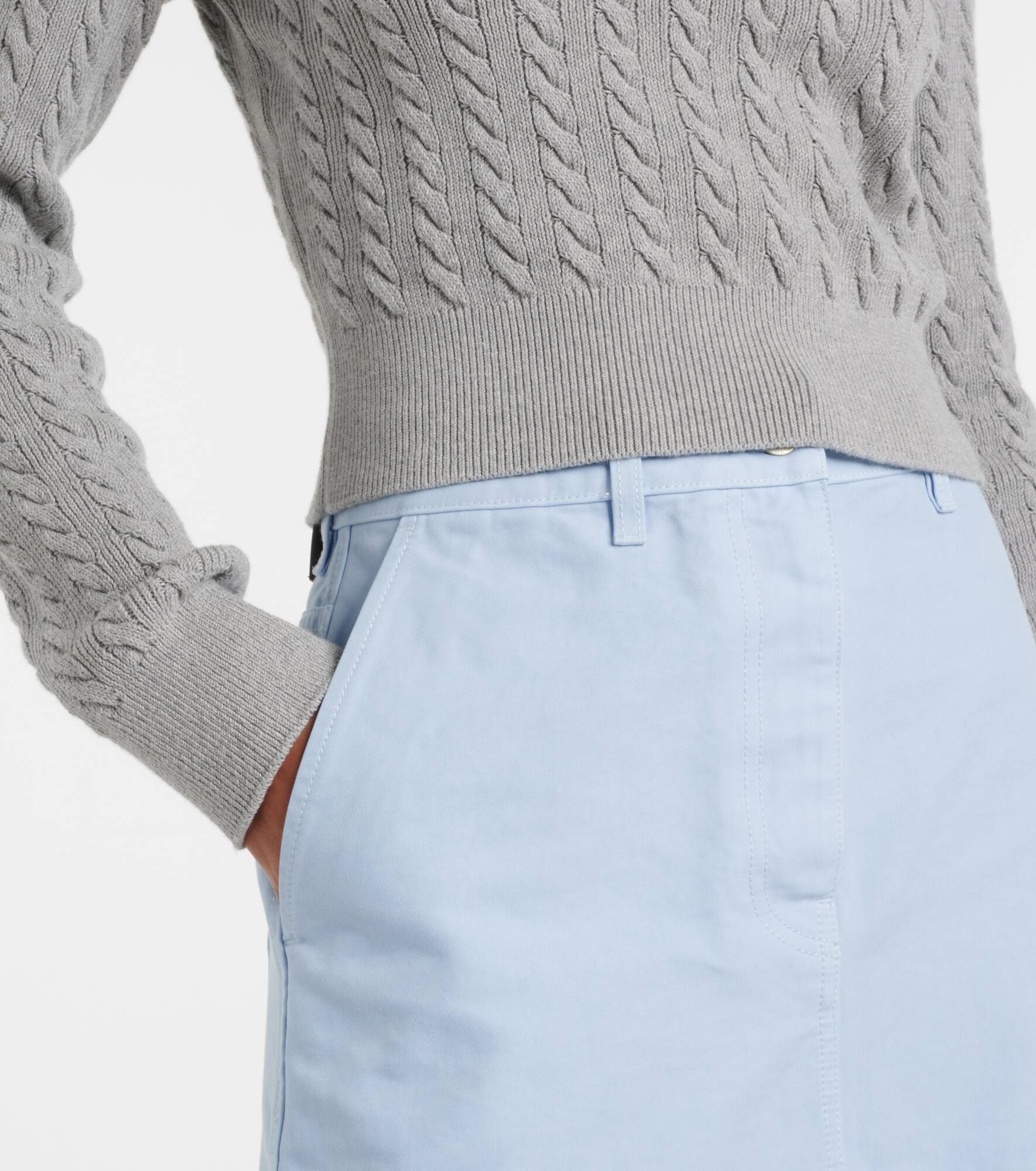 Cable-knit cropped cotton sweater - 5