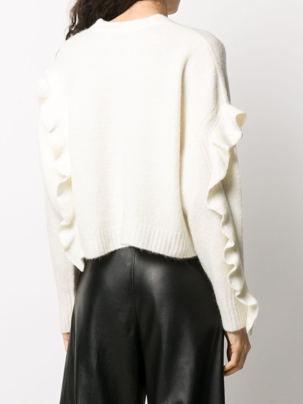 cropped ruffled jumper - 4