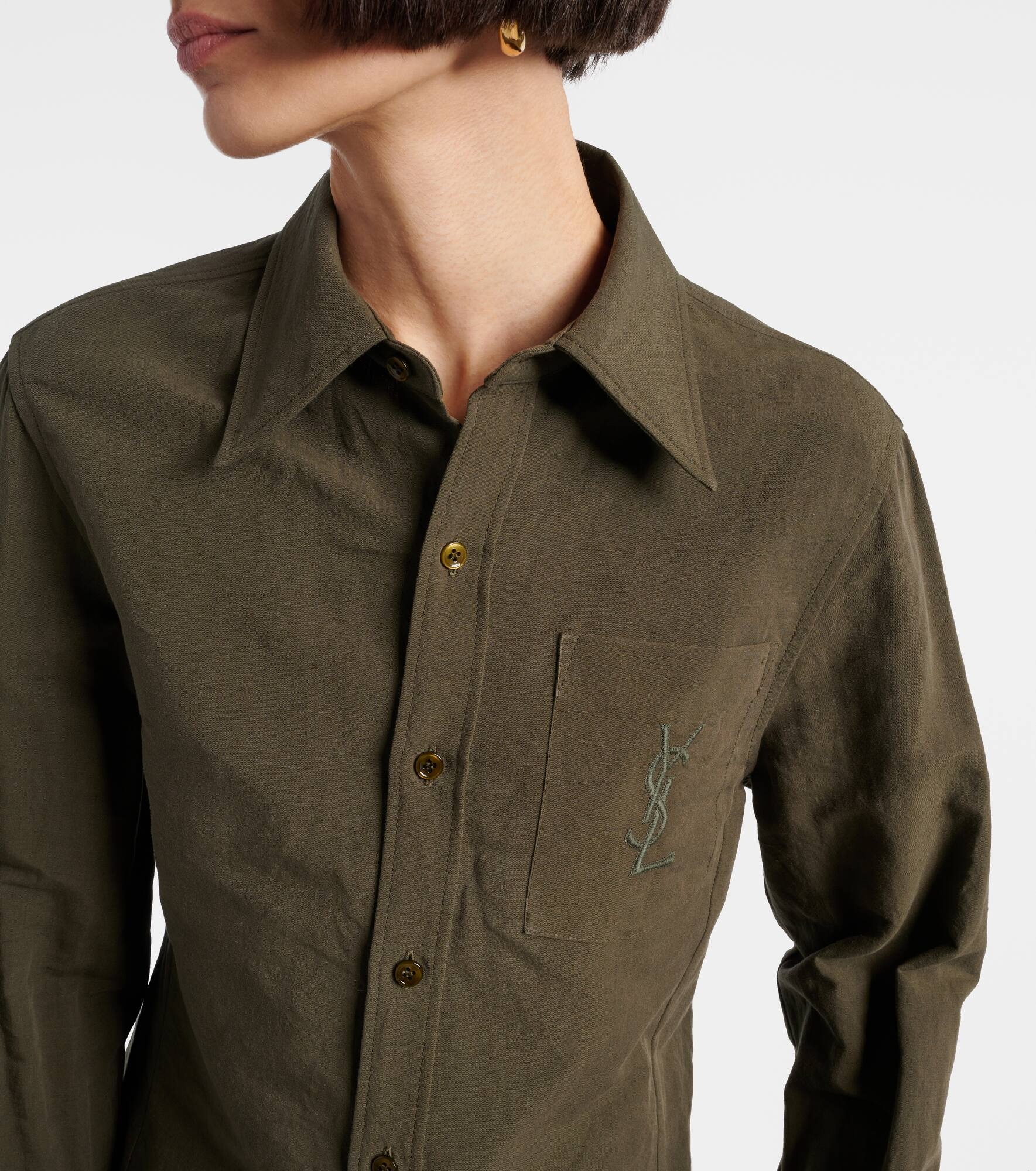 Cassandre cotton and linen shirt - 4