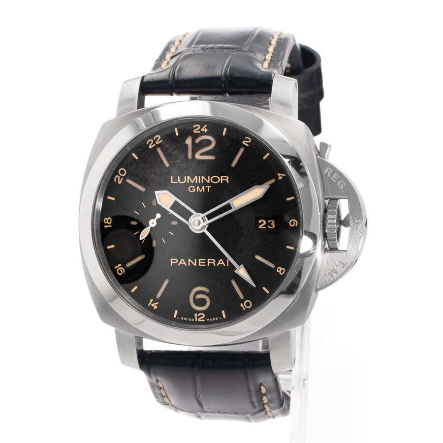 Pre-owned Panerai Luminor Gmt GMT Automatic Black Dial Men's Watch PAM 00531 - 3