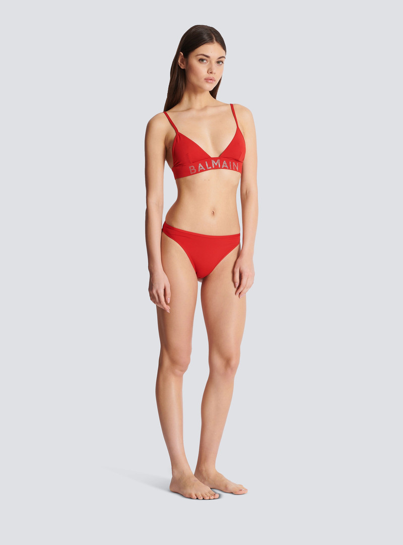 Rhinestoned triangle bikini 3
