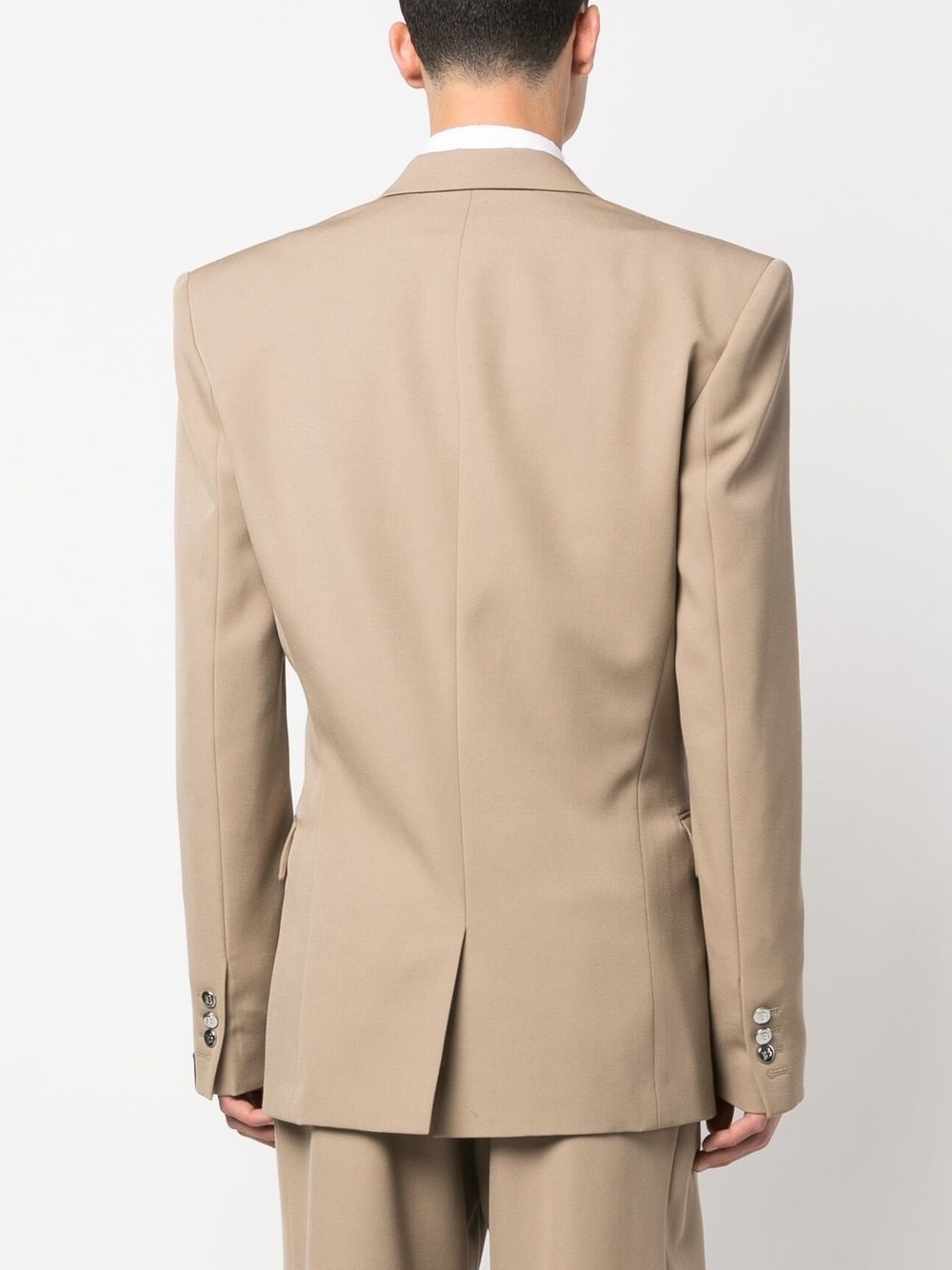 single-breasted wool suit jacket - 4