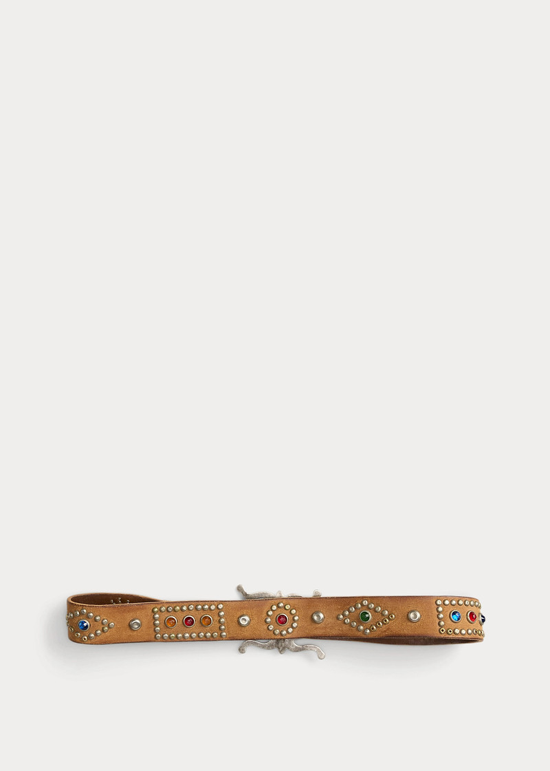 Studded Roughout Suede Belt 3