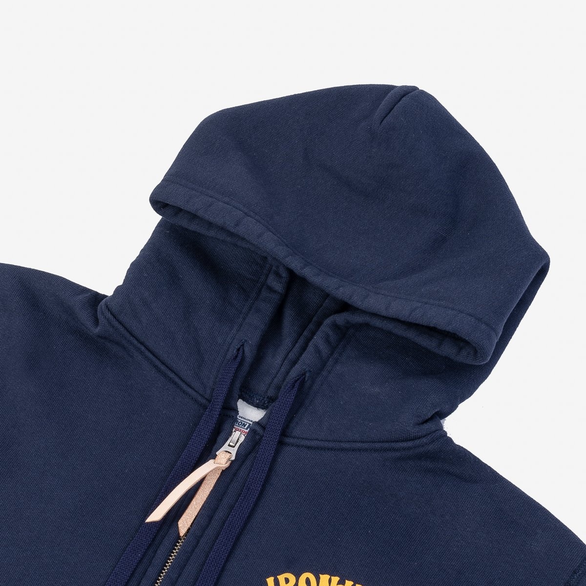 IHSW-58-NAV Printed 14oz Ultra Heavyweight Loopwheel Cotton Zippered Hoodie - Navy - 6