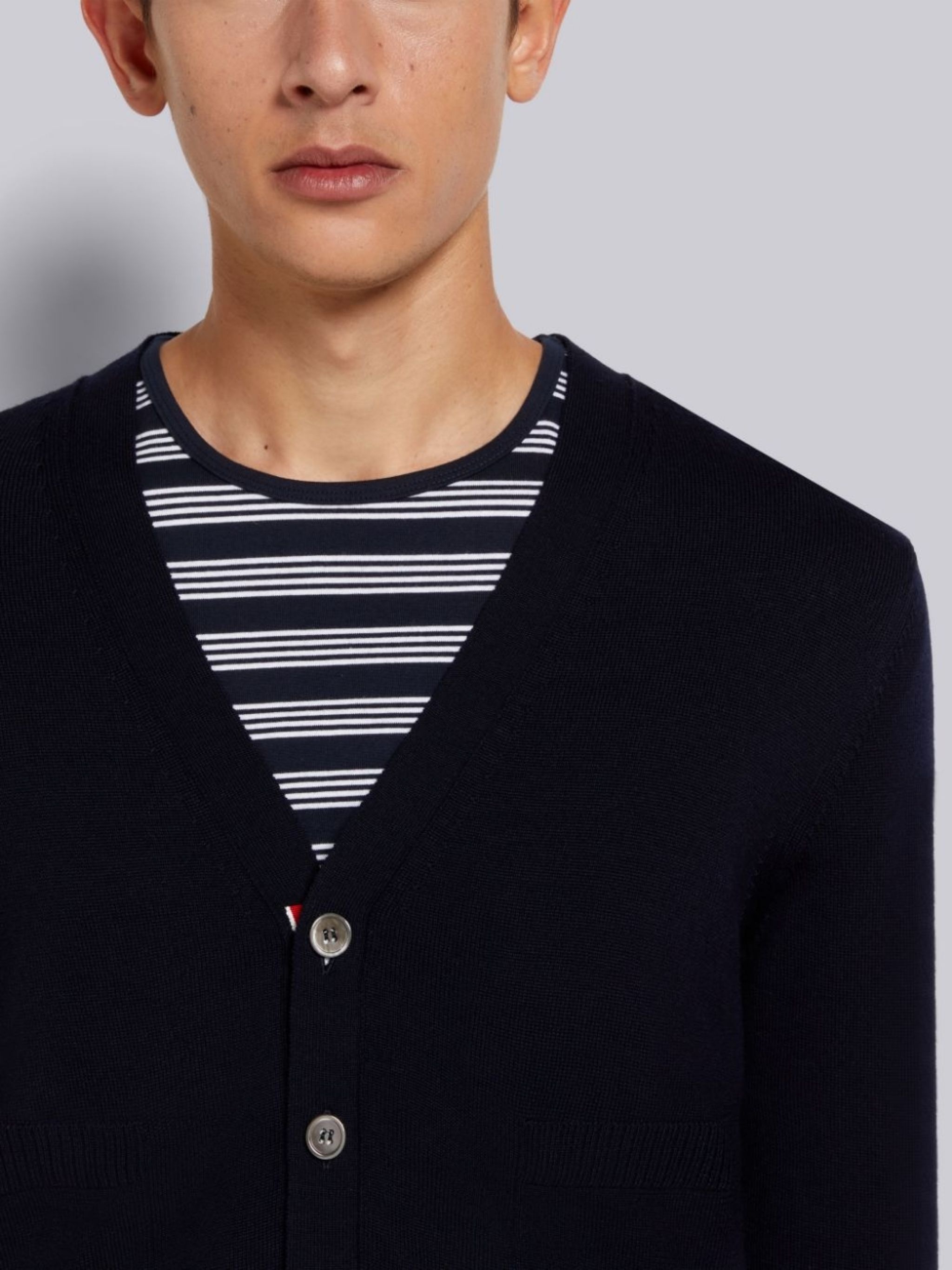 4-Bar stripe detail cardigan - 5