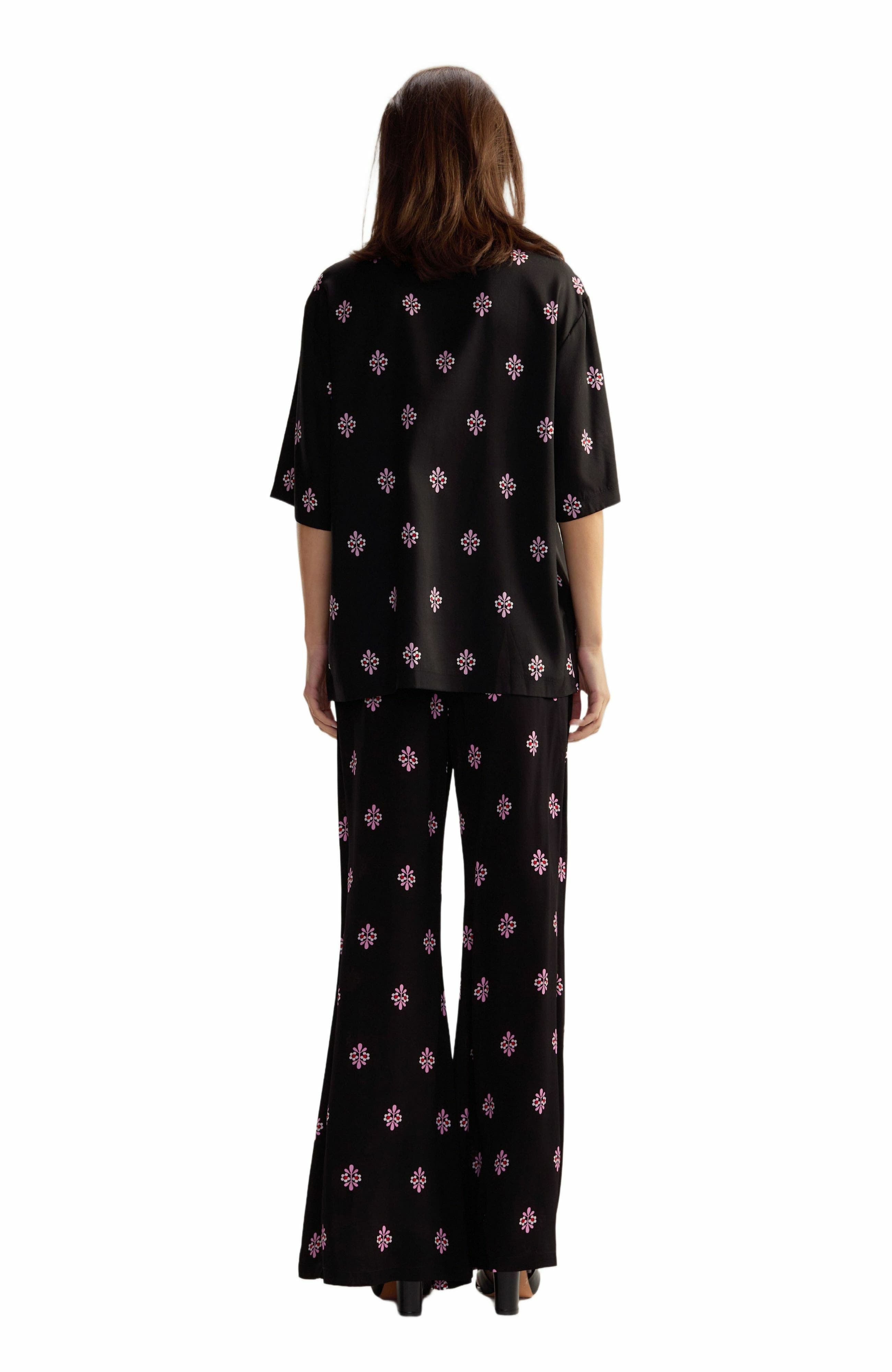 Cynthia Rowley Blake Camp Shirt in Black Multi at Nordstrom - 3