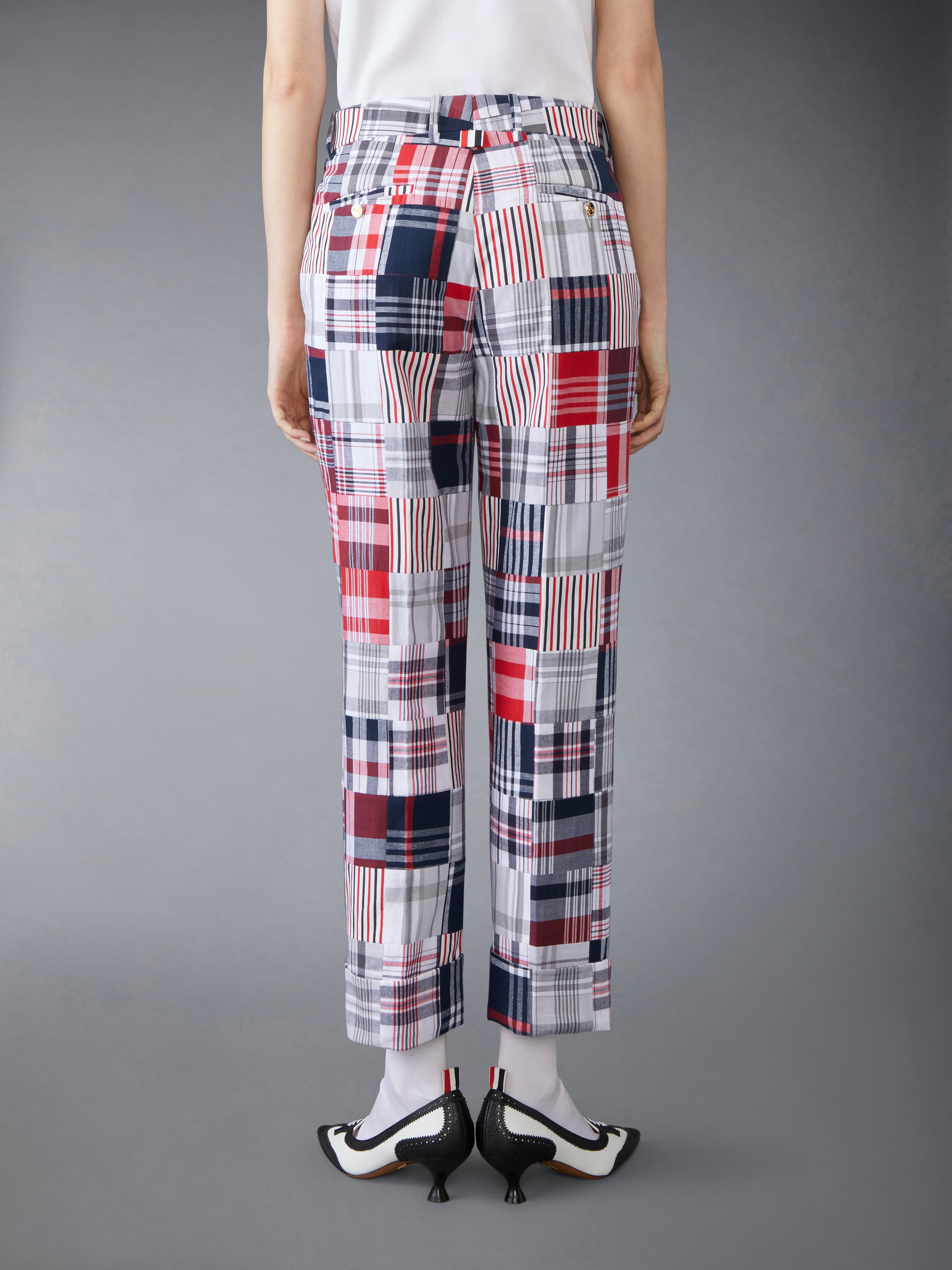PATCHWORK HIGH WAISTED TROUSER - 3