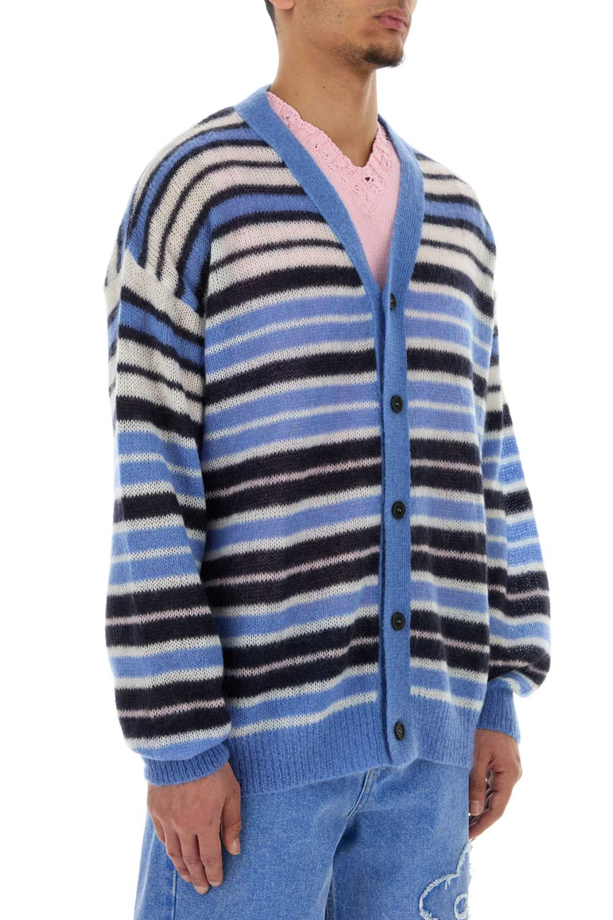 Marni Men Embroidered Mohair Blend Cardigan - 3
