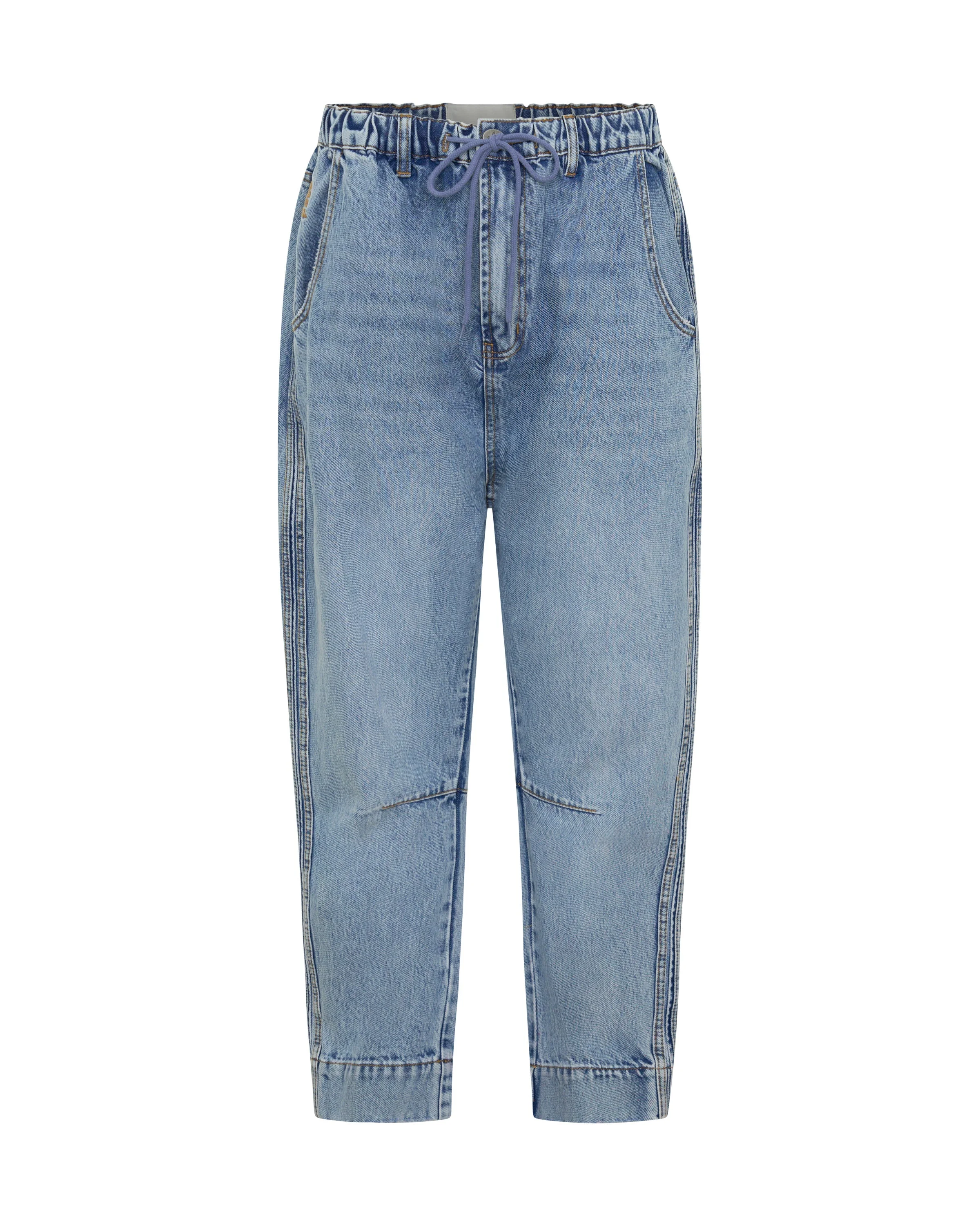 Outcasts Low Waist Drop Crotch Harem Denim Jeans - Salty Dog - 1