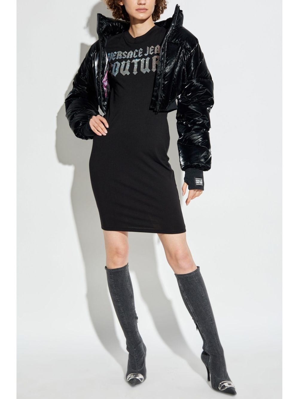 logo-embellished mini dress - 2
